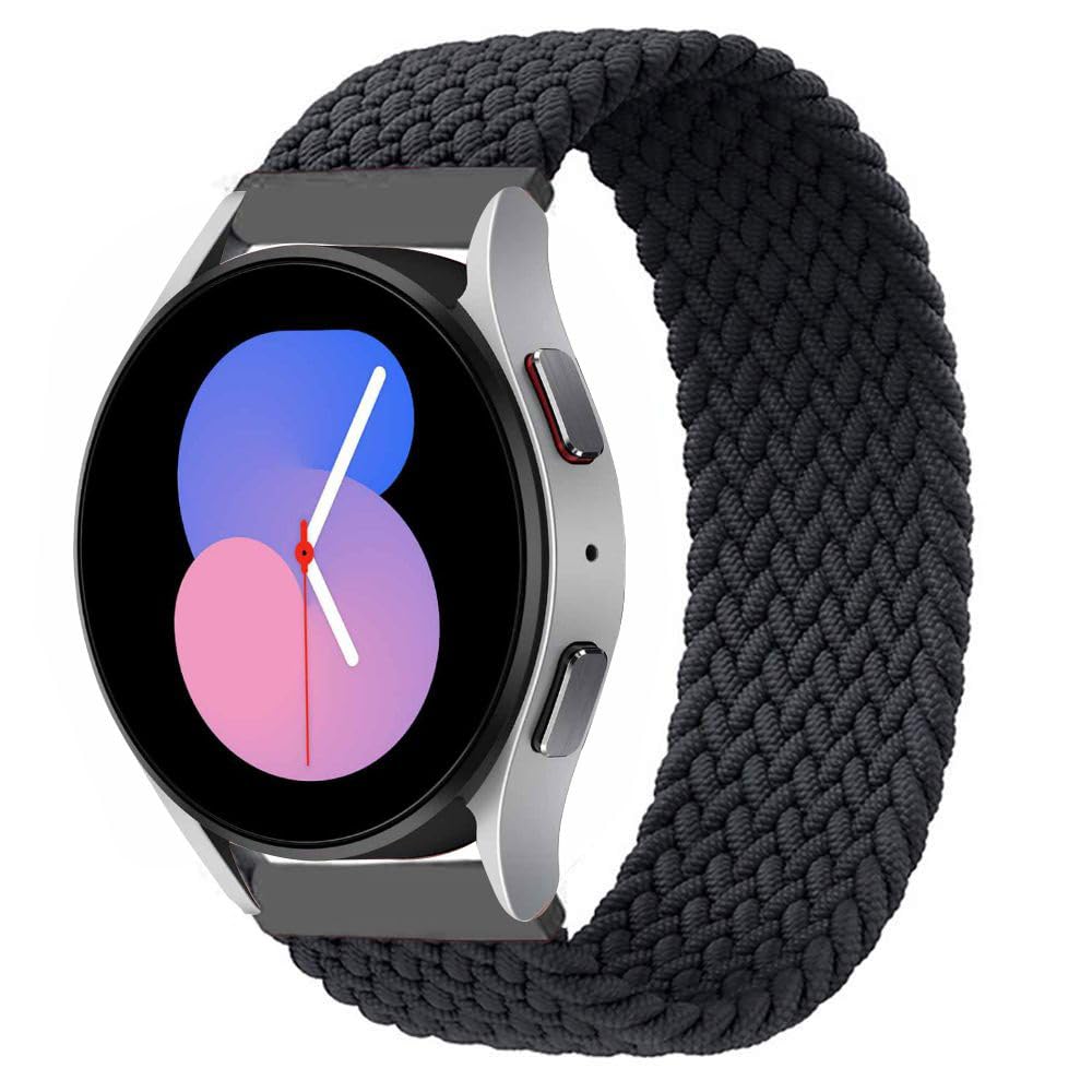 Stretch Braided Nylon Band For Samsung Galaxy Watch 3 45Mmgear S3 Classicfrontier46Mm, Soft Elastics Solo Loop Strap For Huawei