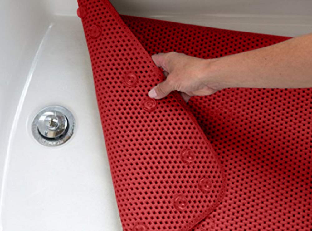 Deluxe Bathtub Mat Non Slip, Soft Foam Bath Mats For Bathroom Tub, Bathtub Mat With Drain Holes, Suction Cups- 36    X 17    - R