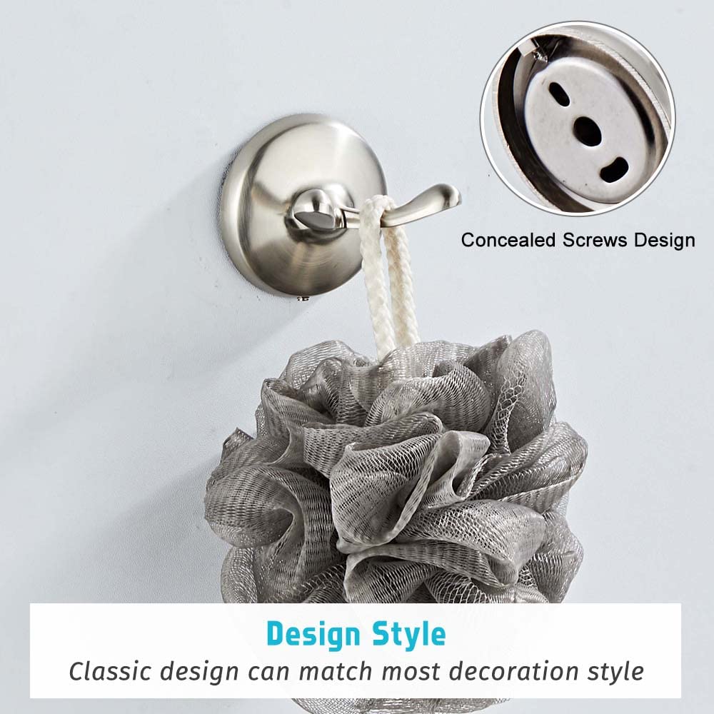 4 Piece Bathroom Accessory Set(Adjustable Towel Bar, Towel Ring, Toilet Paper Holder,Towel Hook), Wall Mounted Bathroom Hardware
