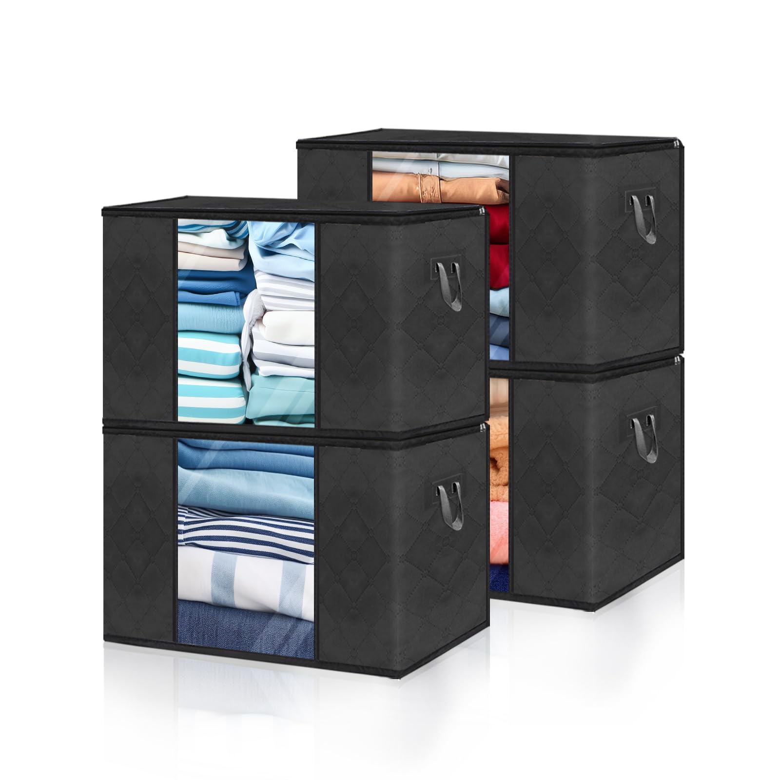 SpralSail Clothes Storage Bags, Closet Organizers and Storage Containers for Clothes, Bedding & Blankets, Foldable Bedroom Organ