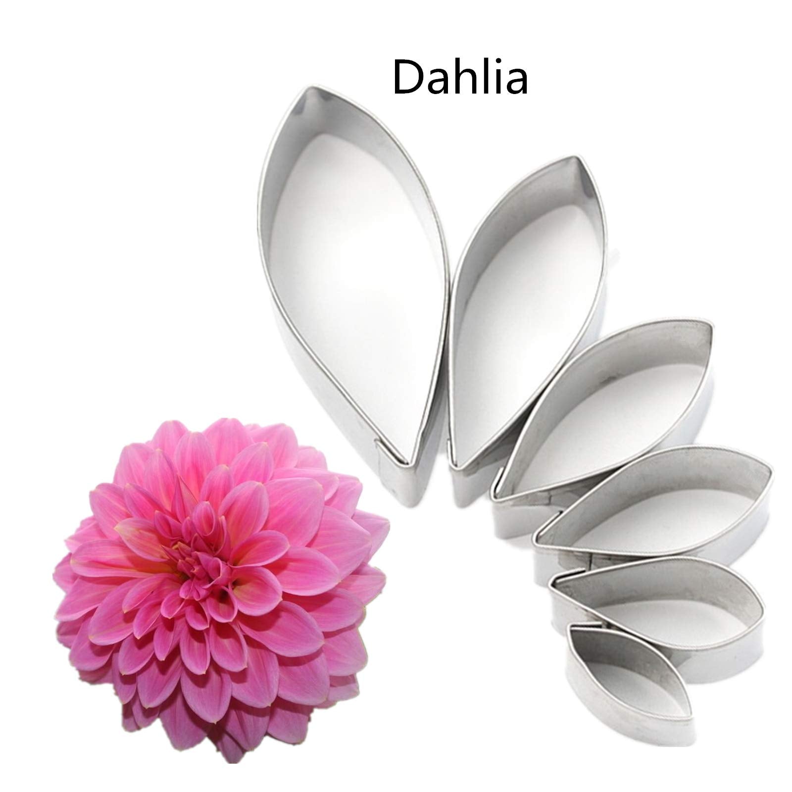 23Pcs Stainless Steel Gum Paste Flower Cutter Set Sugar Cookie Cutter Mold Fondant Flower Making Tool For Wedding,Birthday Cake