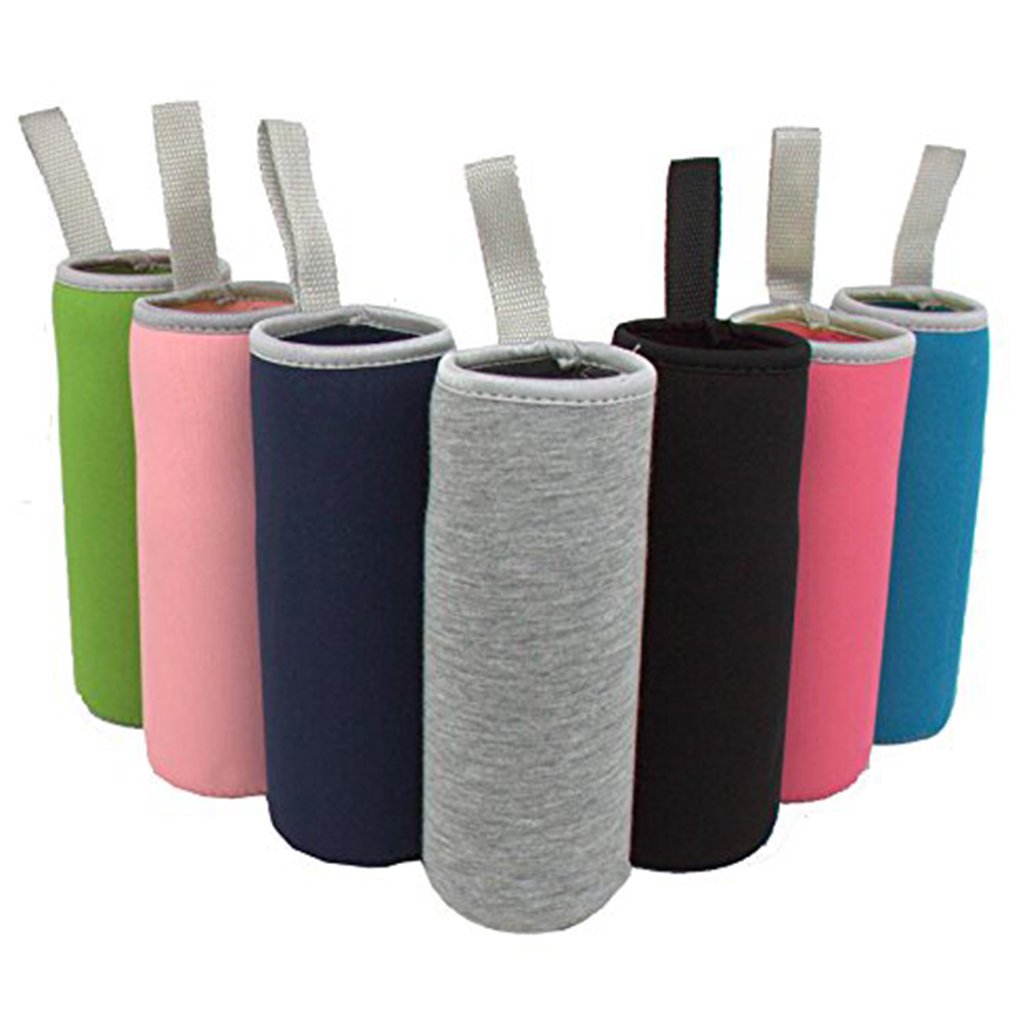 Sunkey 7 Pack Neoprene Water Bottle Sleeve 12oz  19.4 oz Insulated Collapsible Drink Bottle Covers Carrier, Multicolor
