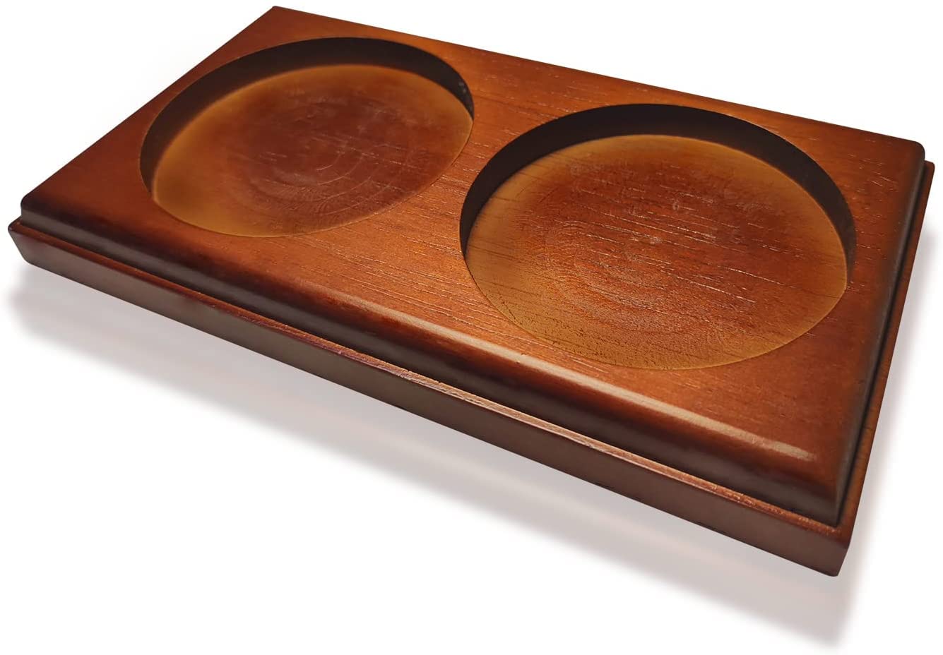 Salt And Pepper Mill Tray,Oak Wood Tray,Pepper Mill Holder & Rest(Inner Dia 7Cm) Fit Many Mills & Shakers Salt & Pepper Grinder