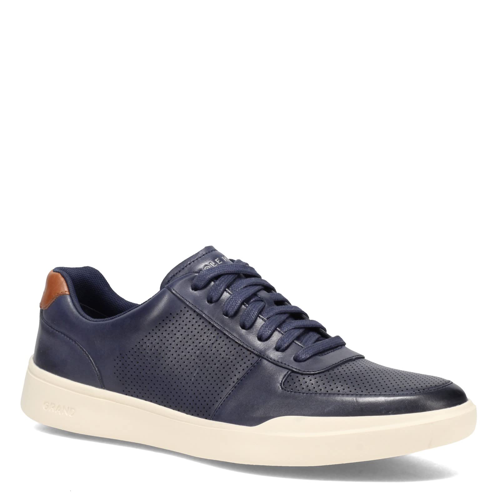 Cole Haan Mens Grand Crosscourt Modern Perforated Sneaker, Peacoatbritish Tan, 7