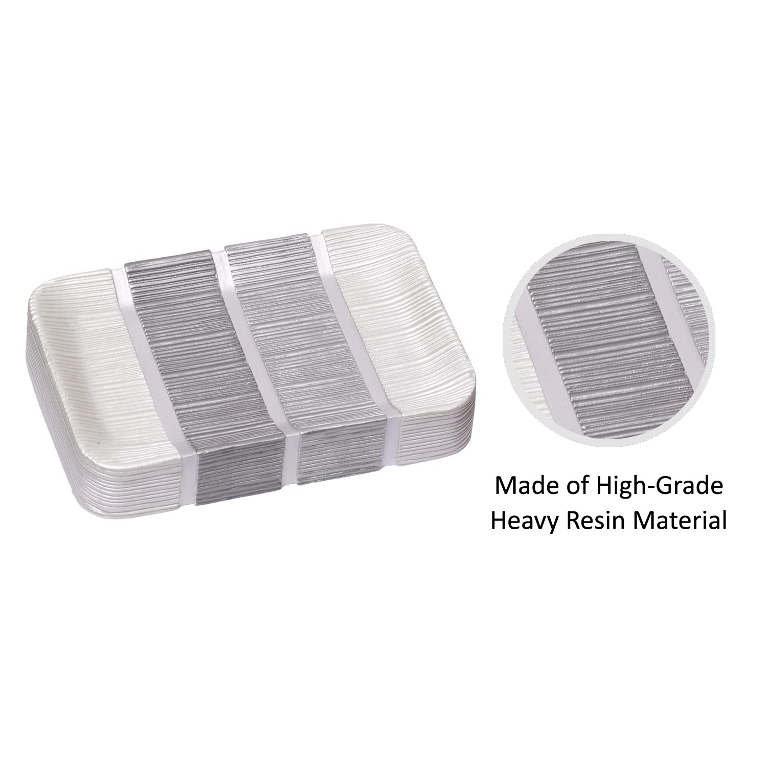Zahari Home 4pc Modern Line Modern Bathroom Accessories Set Modern Soap Dispenser  Tumbler  Tooth Brush Holder and Dish Soap Holder Luxury Contemporary Grey Decor Unique Design Luxury Bath Set