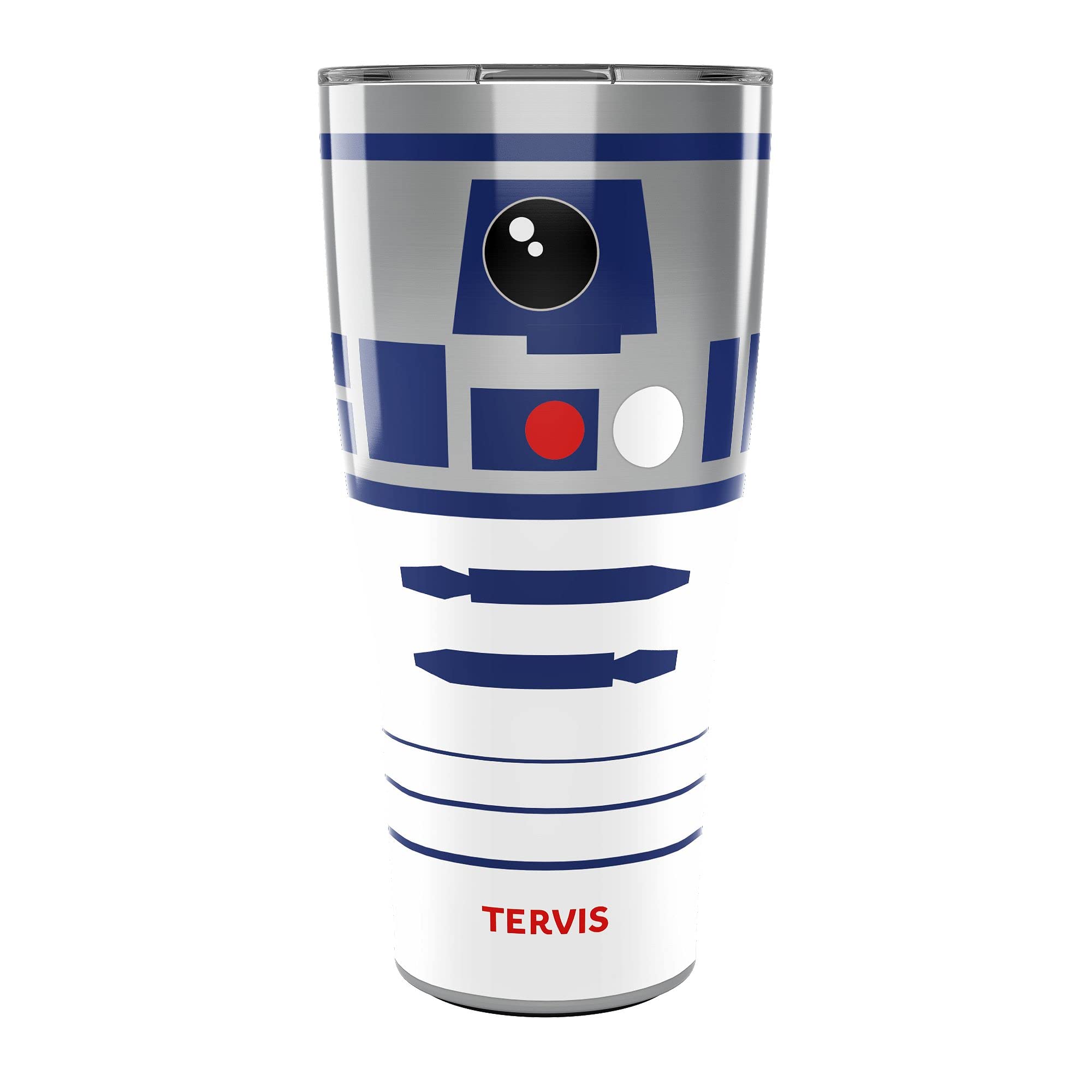 Tervis Traveler Star Wars R2-D2 Artoo Triple Walled Insulated Tumbler Travel Cup Keeps Drinks Cold & Hot, 30oz, Stainless Steel