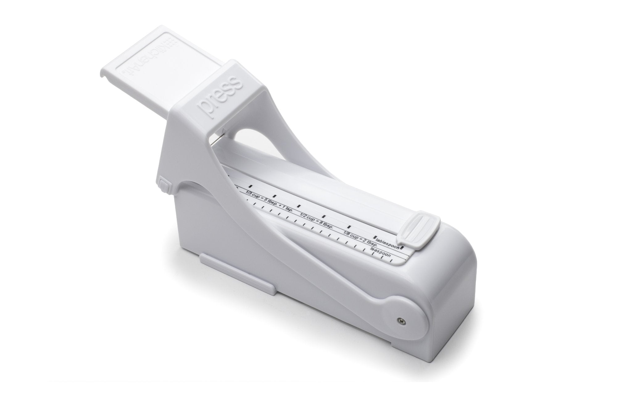 Kitchenart Buttermate Butter Cutter Slicer, Measuring Dispenser And Keeper, 1 Stick Capacity, White