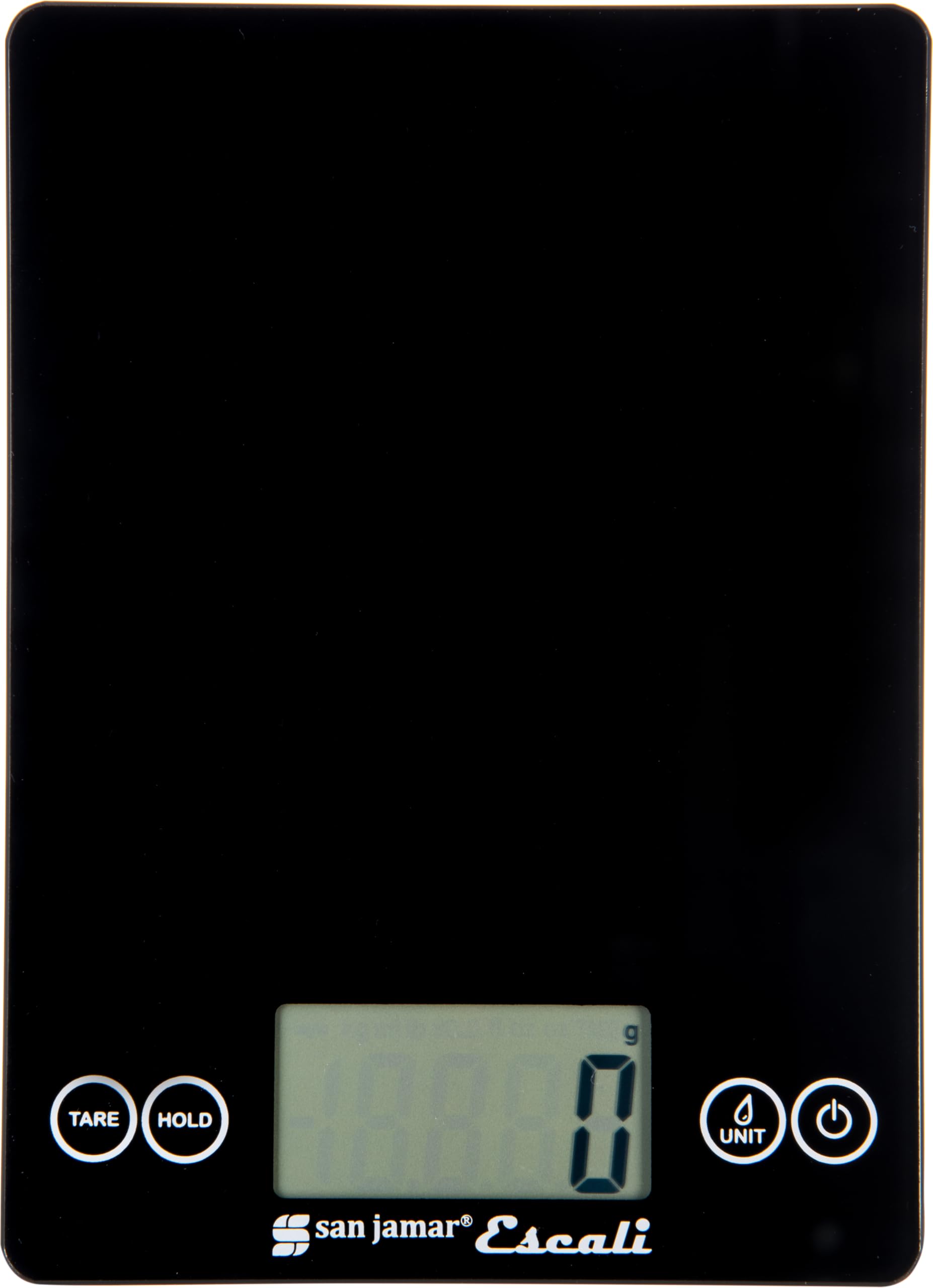 San Jamar Escali Glass Food Scale - SCDG15BK Digital Kitchen Scale for Restaurants, Catering, Meal Prep, Touchscreen Display, Ba