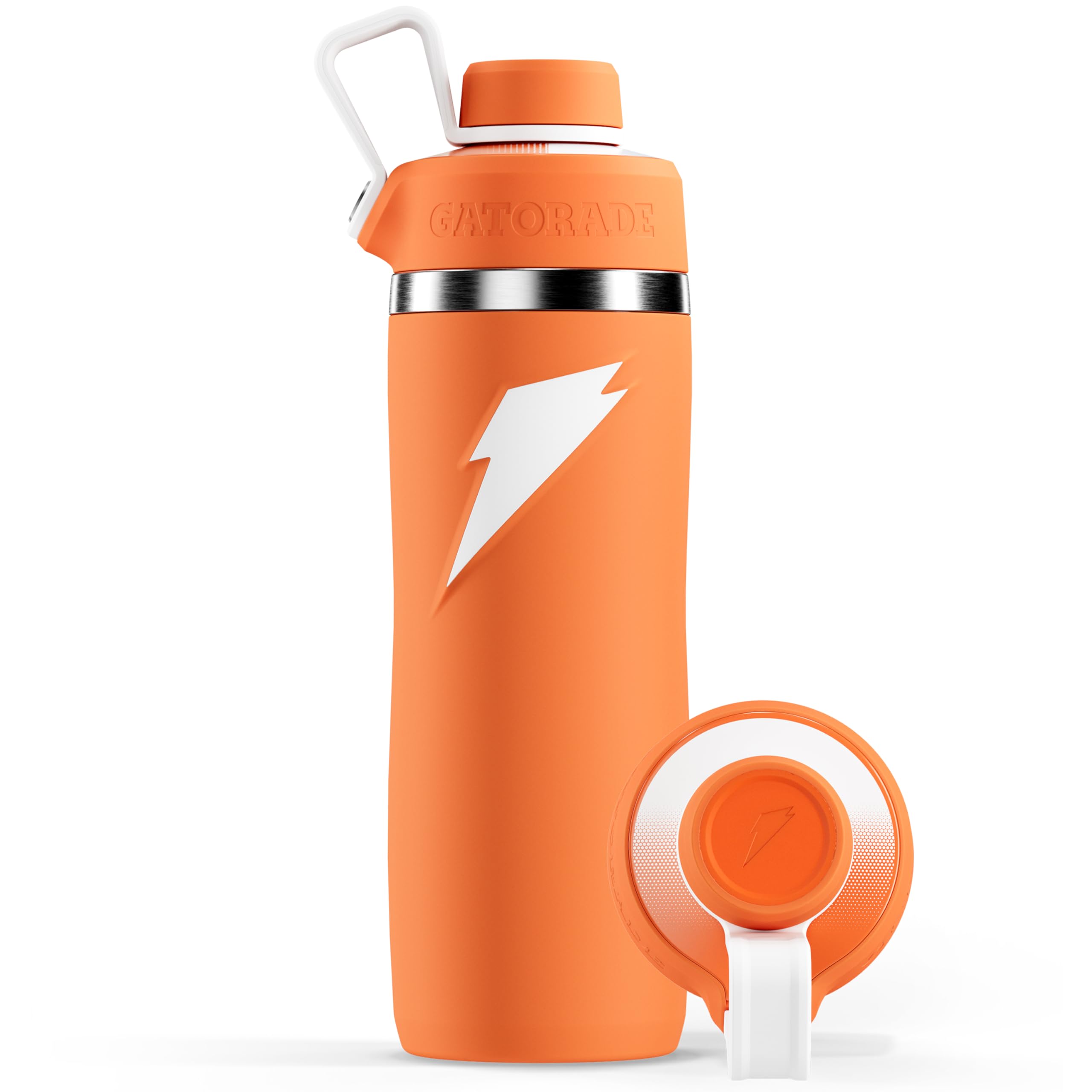 Gatorade  Overtime  22oz Stainless Steel Water Bottle, Twist Cap, Orange