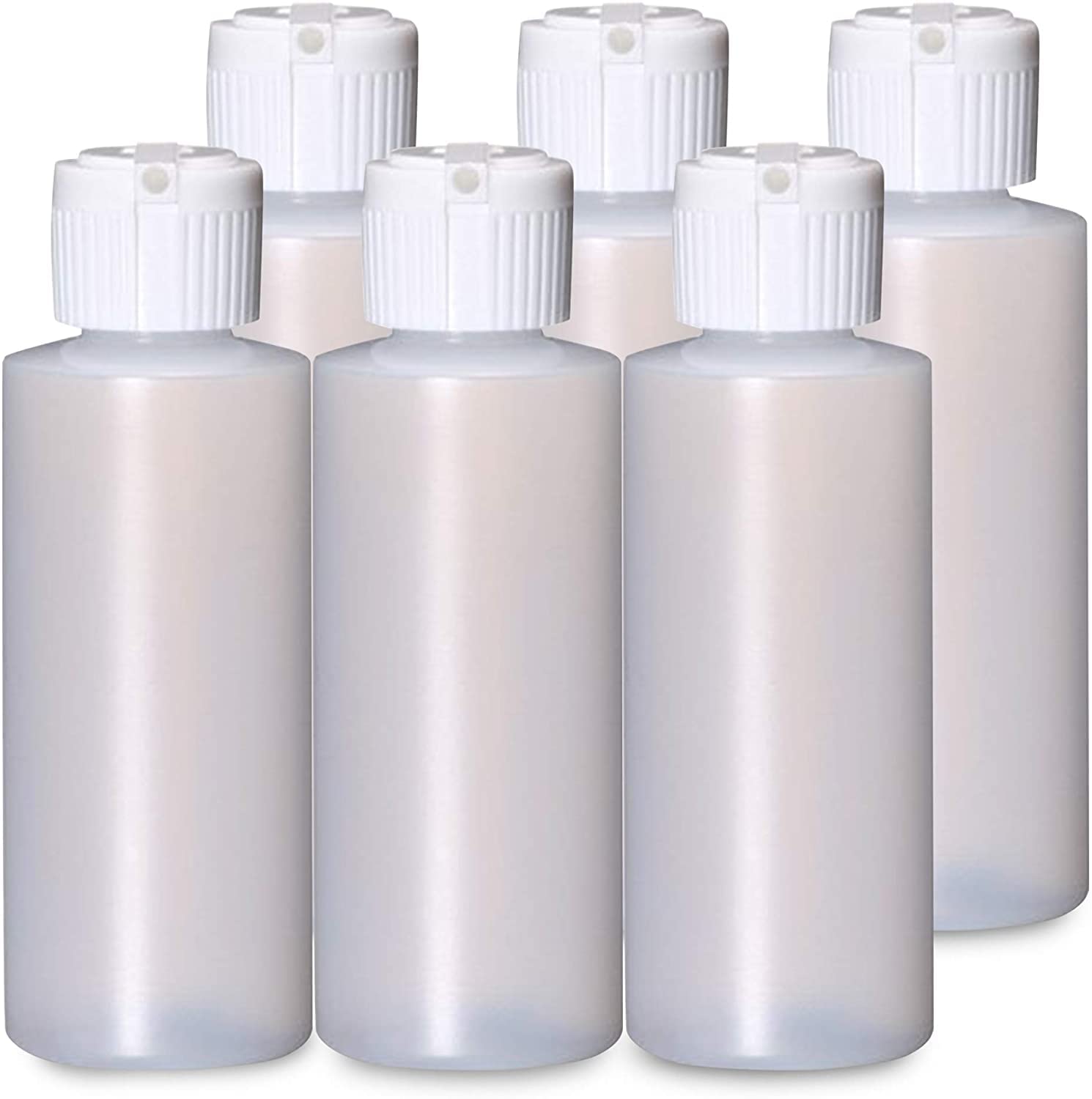 Plastic Cylinder Bottles with Flip Top Pour Spout - BPA-Free & Refillable Containers- Durable, Affordable Price - Store Lotion a