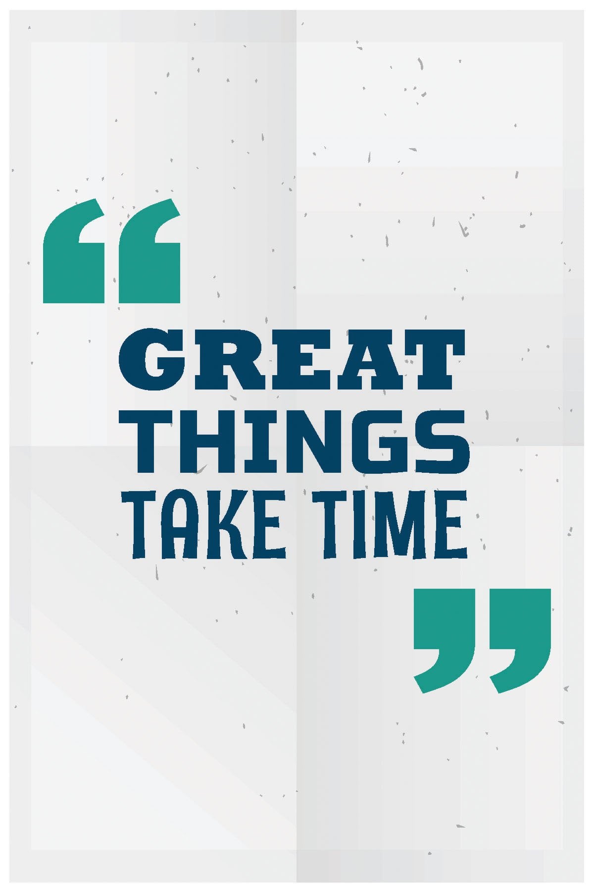 Inephos Great Things Take Time Poster Art | Inspirational Posters (12 X 18 Inch) Yellow