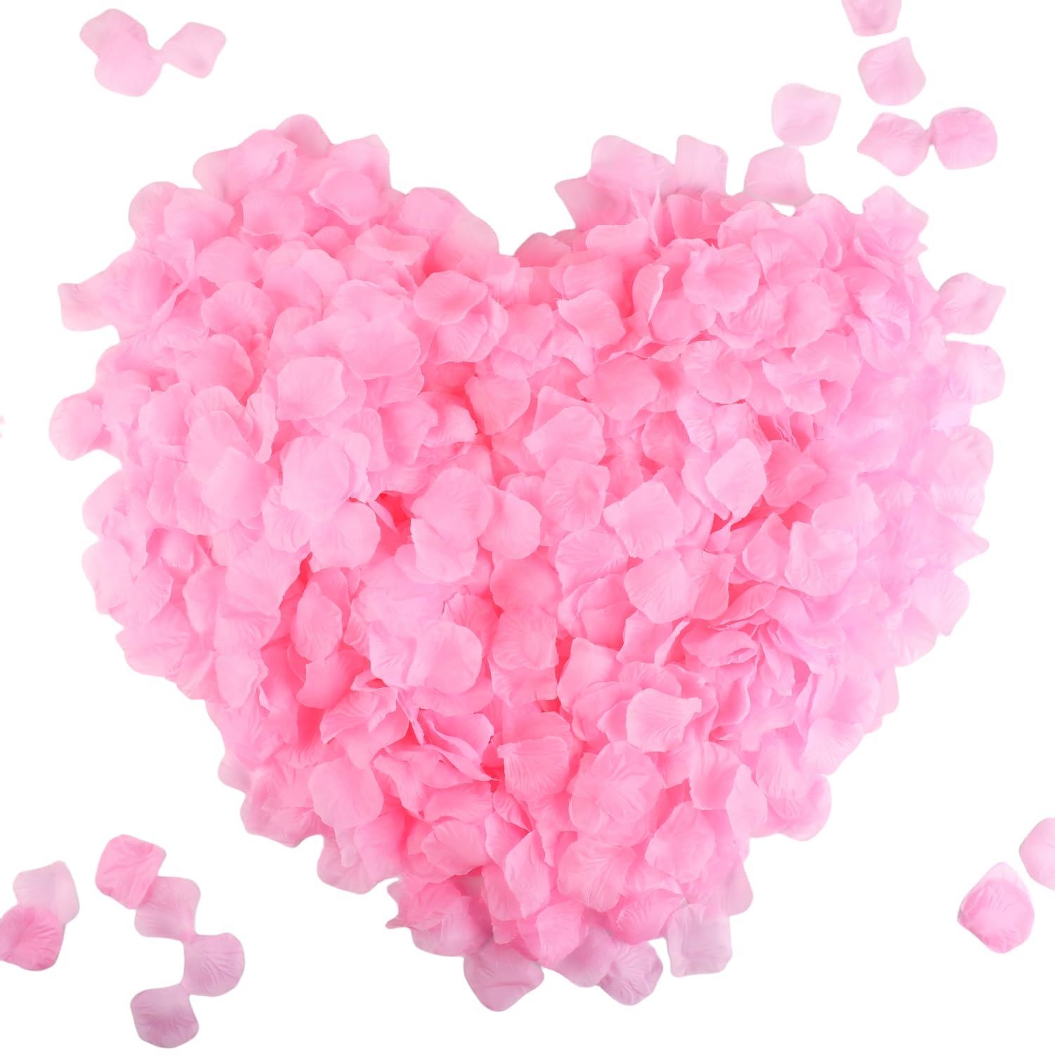 CODE FLORIST 1500 PCS Pink Silk Rose Petals for Valentine's Day,Romantic Night,Wedding,Proposal Anniversary Flower Decorations(S