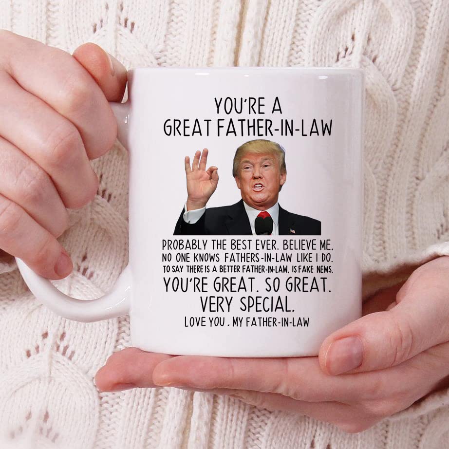 Aurahouse You 'Re A Great Father In Law 11 Oz Coffee Mug, Funny Christmas Gifts For Father-In-Law, Father-In-Law Birthday Gifts,