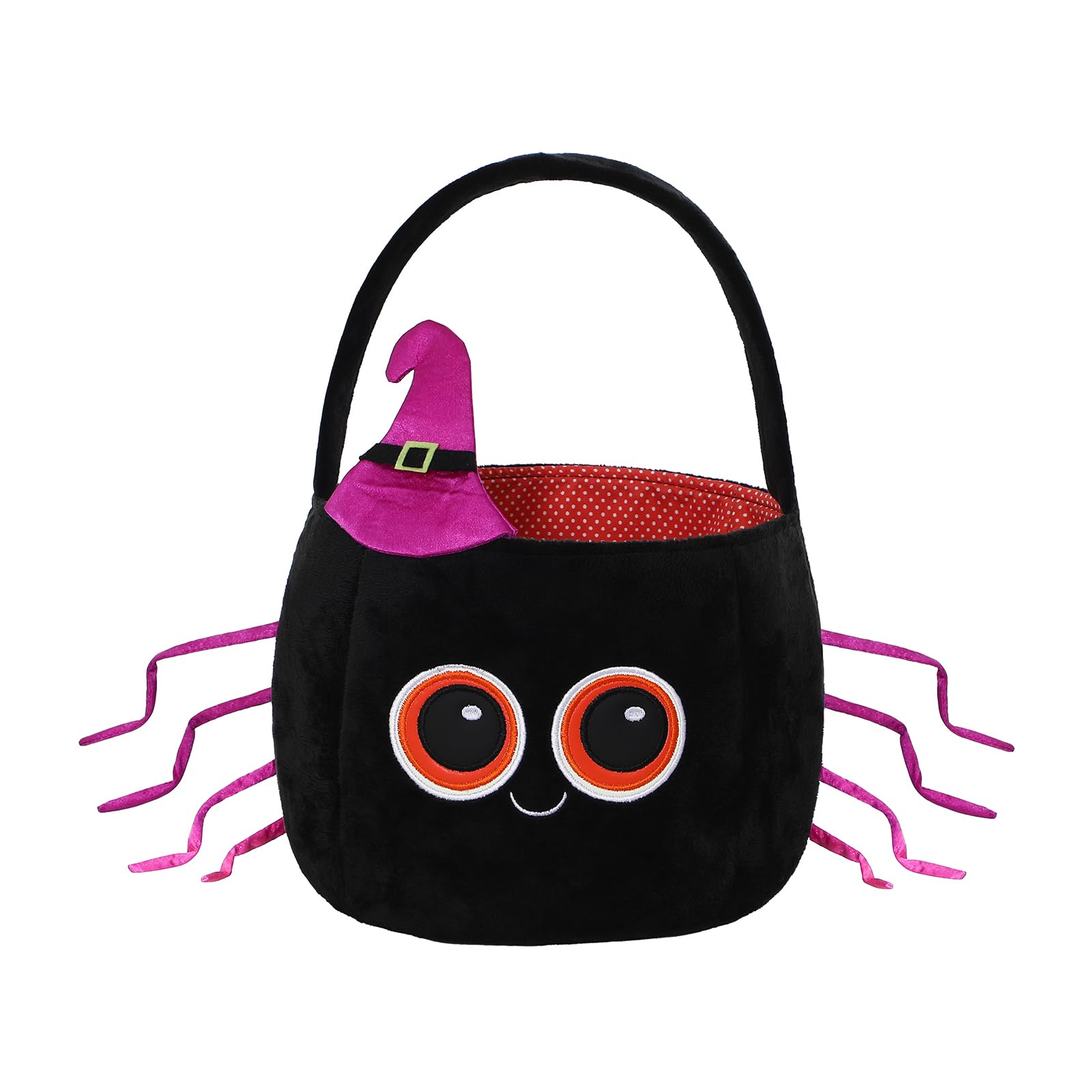 THOVSMOON Halloween Trick or Treat Bags Candy Basket Tote, Gift Bucket for Halloween Party Favor Supplies (Spider)