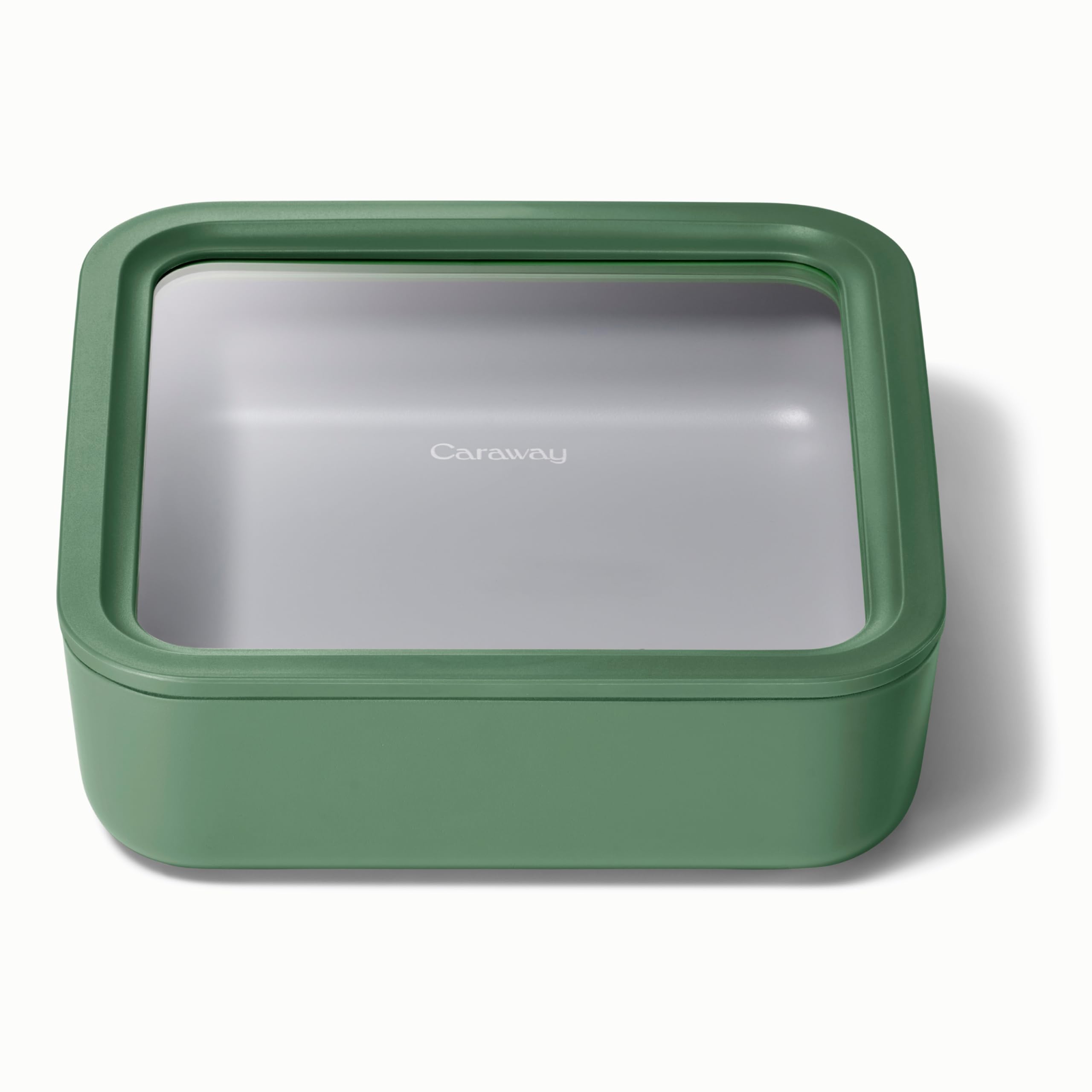 Caraway Glass Food Storage, 10 Cup Glass Container,Ceramic Coated Food Container,Easy to Store, Non Toxic, Non Stick Lunch Box C