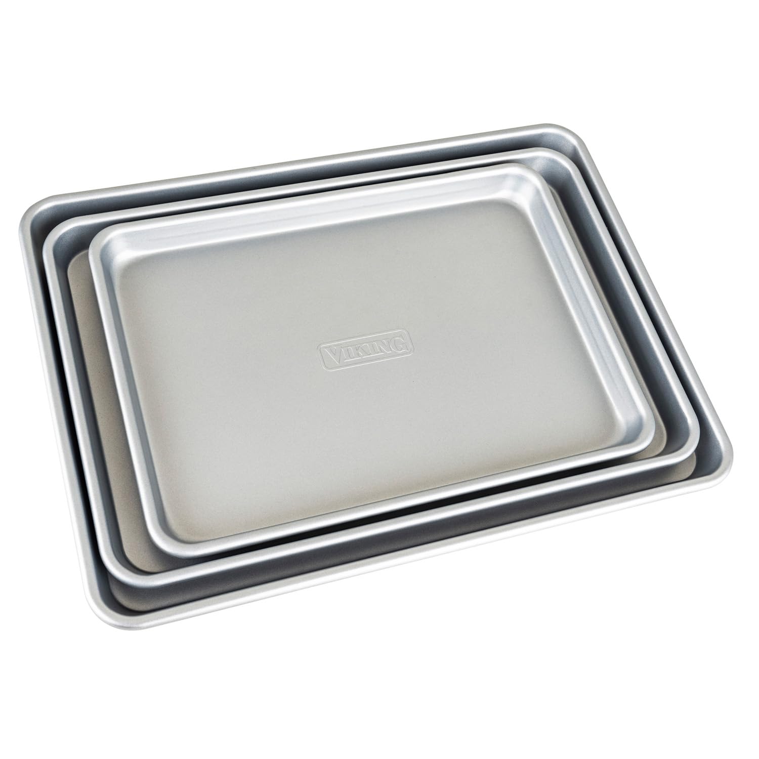 Viking Culinary Nonstick Baking Sheet 3 Piece Set, Large, Medium & Small, Aluminized Steel, 0.8. Mm Gauge