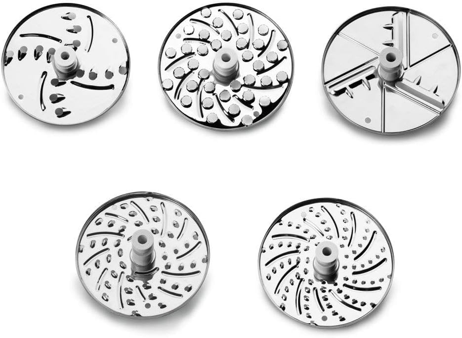 Ibili 5-in-1 Mouli Rotary Cheese Grater  Slicer  Made in Spain  Includes 5 Stainless Steel Interchangeable Variated Discs  (Discs Dishwasher Safe)