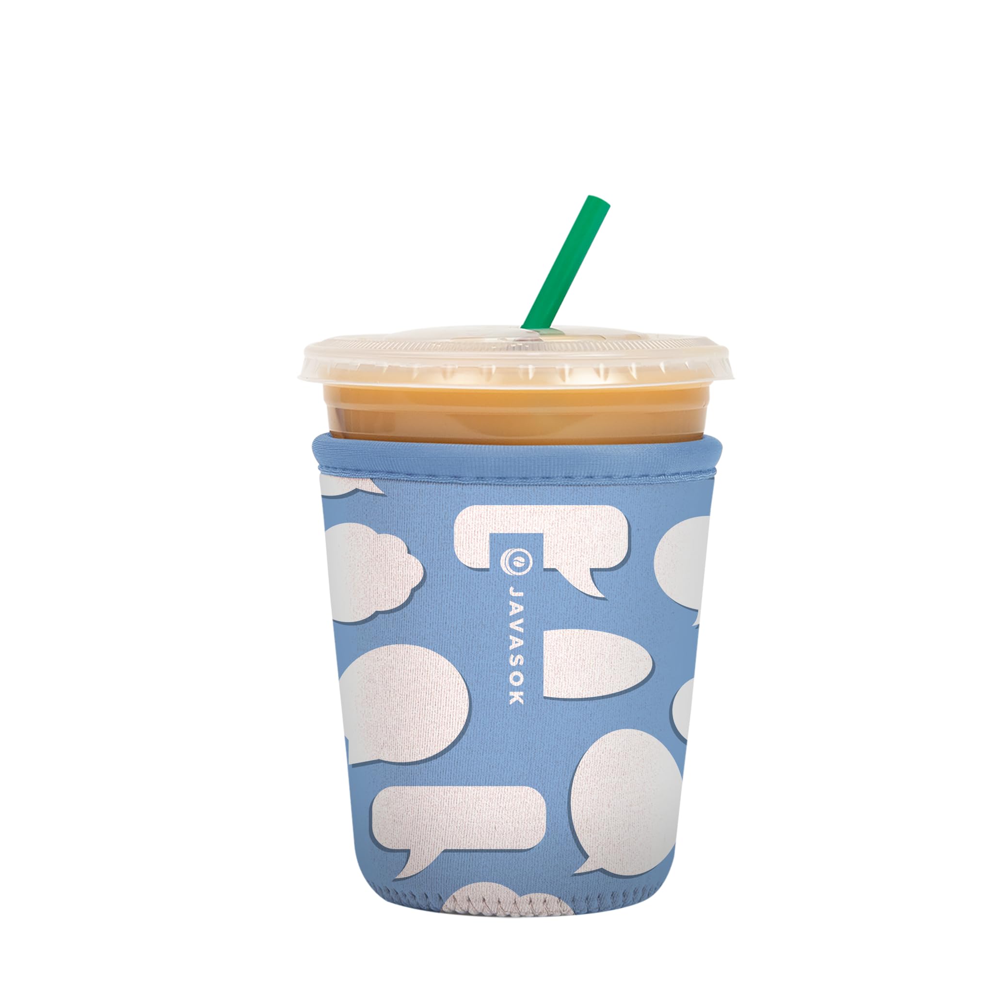 Sok It JavaSok Iced Coffee & Cold Soda Insulated Neoprene Cup Sleeve (Big Ideas, Small: 16-20oz)