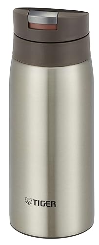 Tiger MCX-A352XC Sahara Mug  Stainless Steel Bottle  11.8 fl oz (350 ml)  One-Touch  Lightweight  Clear Stainless Steel