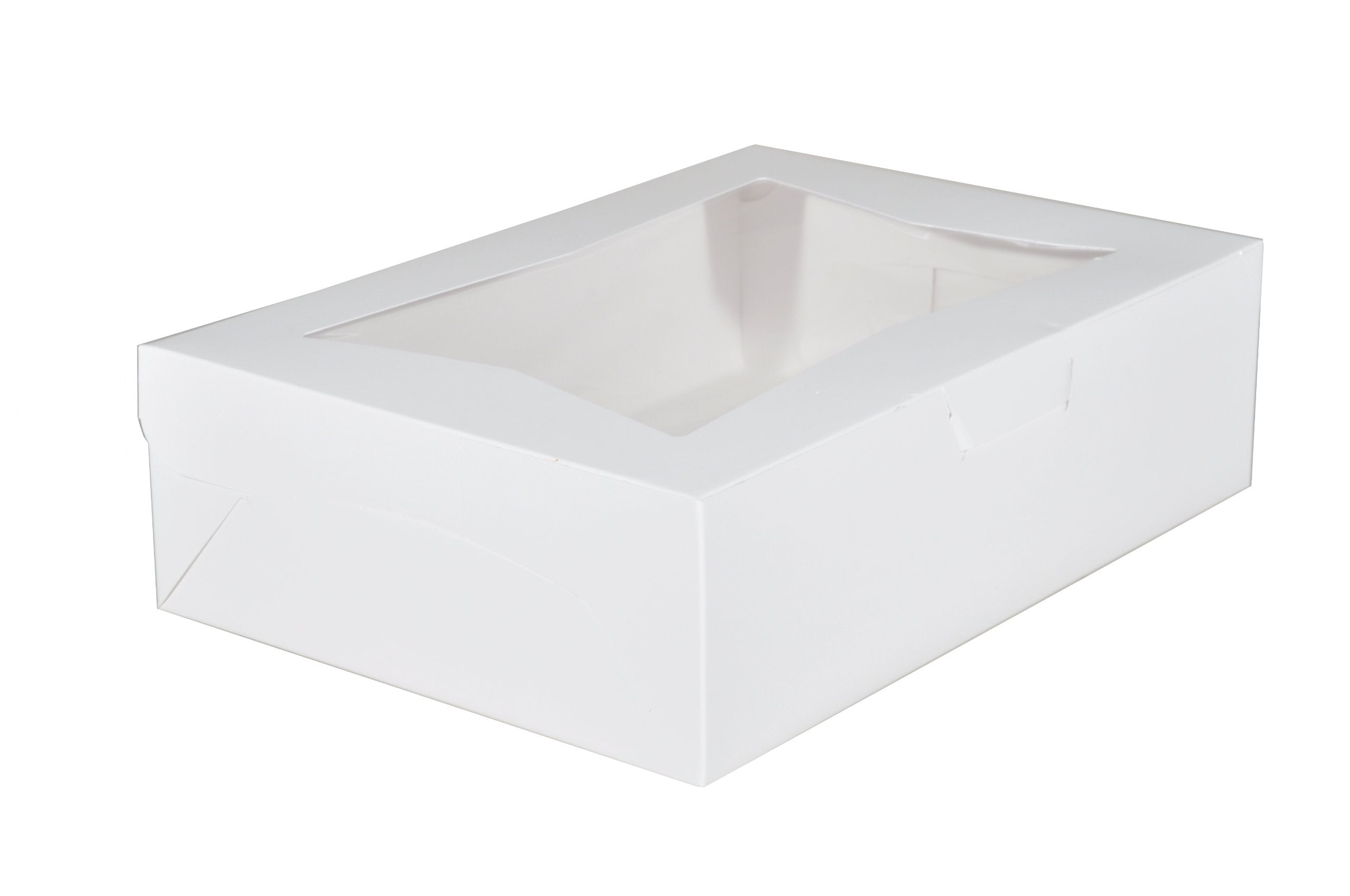 Sct White Window Bakery Boxes With Tuck-In Lid, 10 X 14 X 4, White, Paper, 100/Carton