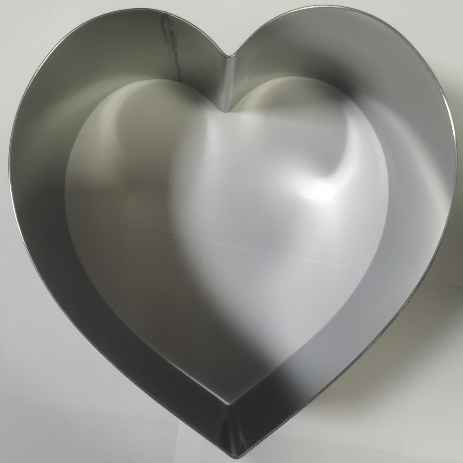 Sadyfon 6 Inch Heart Shaped Cake Pan, Bottomless Cake Mould For Wedding, Stainless Steel, Measuring 6 X 3 Inches (15 X 8 Cm)