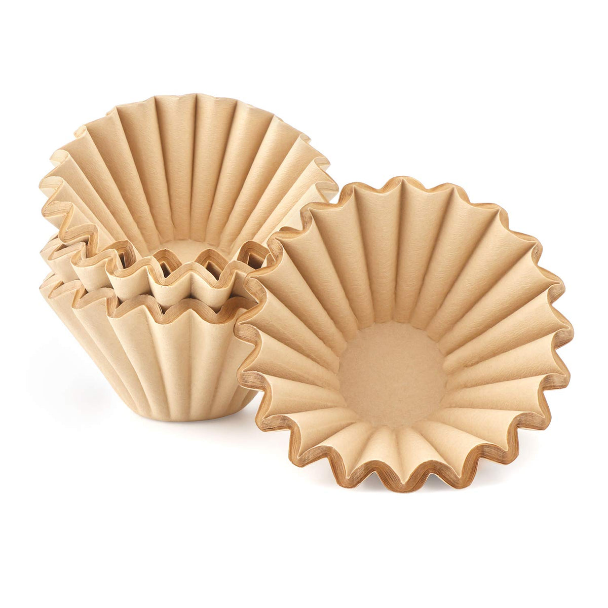 Eusoar 1-4 Cup Disposable Coffee Filters, 100 Count Filter Replacement, Natural Brown Unbleached, Fit Small Basket Style Single