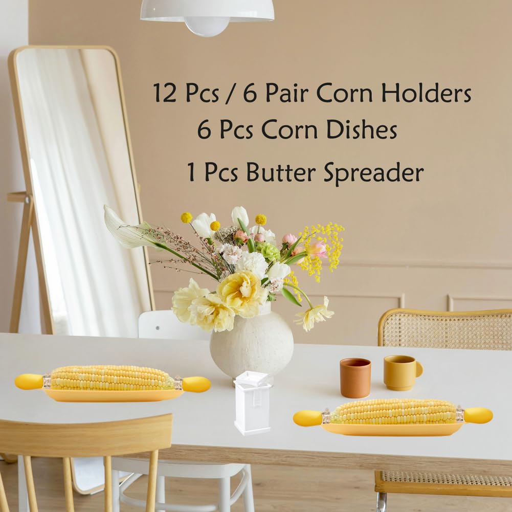 Corn Dishes And Corn Holders Set Kits, Peouwnes Corn On The Cob Holders, Corn Cob Holders Skewers Bbq Twin Prong Holders, Includ
