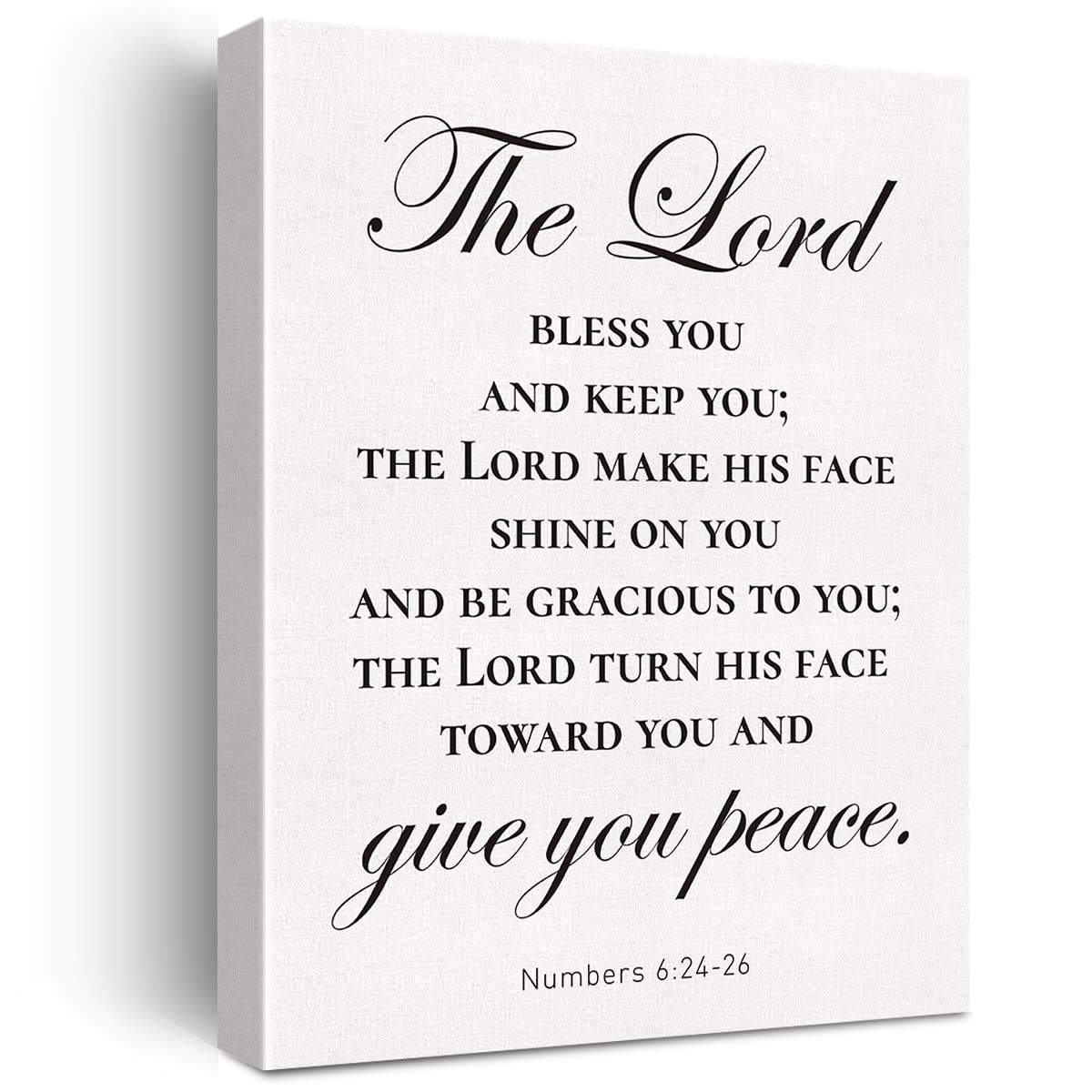 Christian Canvas Wall Art Motivational The Lord Bless You And Keep You Canvas Print Positive Scripture Bible Verse Painting Home