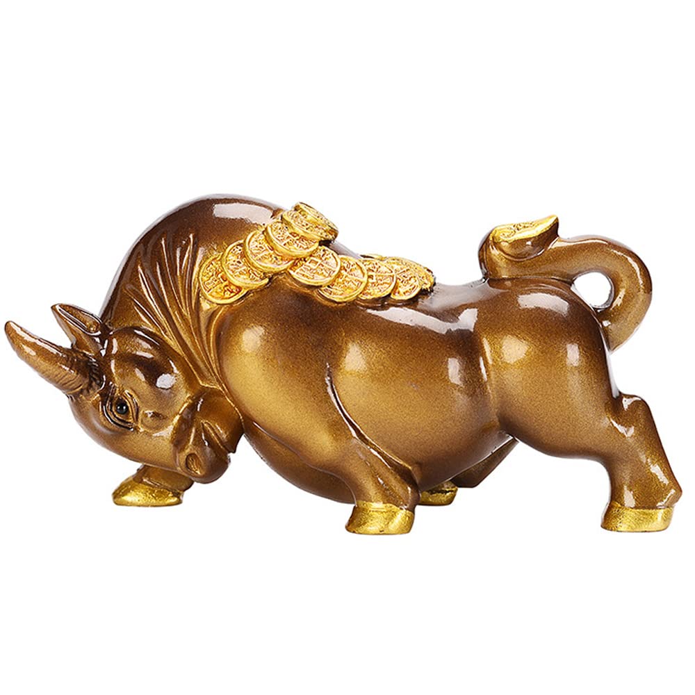 Hormsdar Color Changing Tea Pet Bull Funny Resign Statue Kung Fu Tea Tray Decor Tea Lover'S Gift Home Office Desk Feng Shui Orna