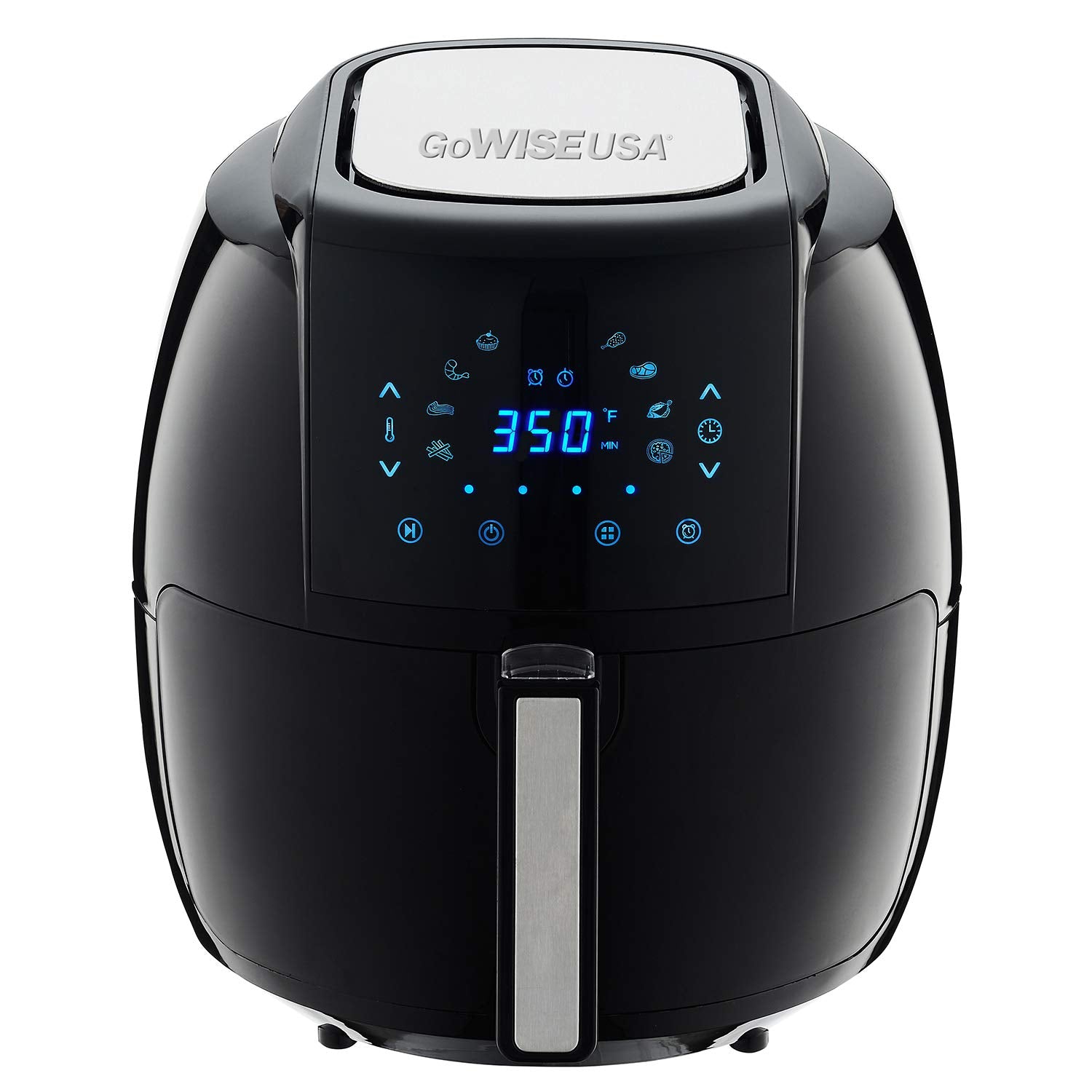 GoWISE USA 5.8QT 8-in-1 Digital Air Fryer, Black - GW22731, Plastic with Recipe Book