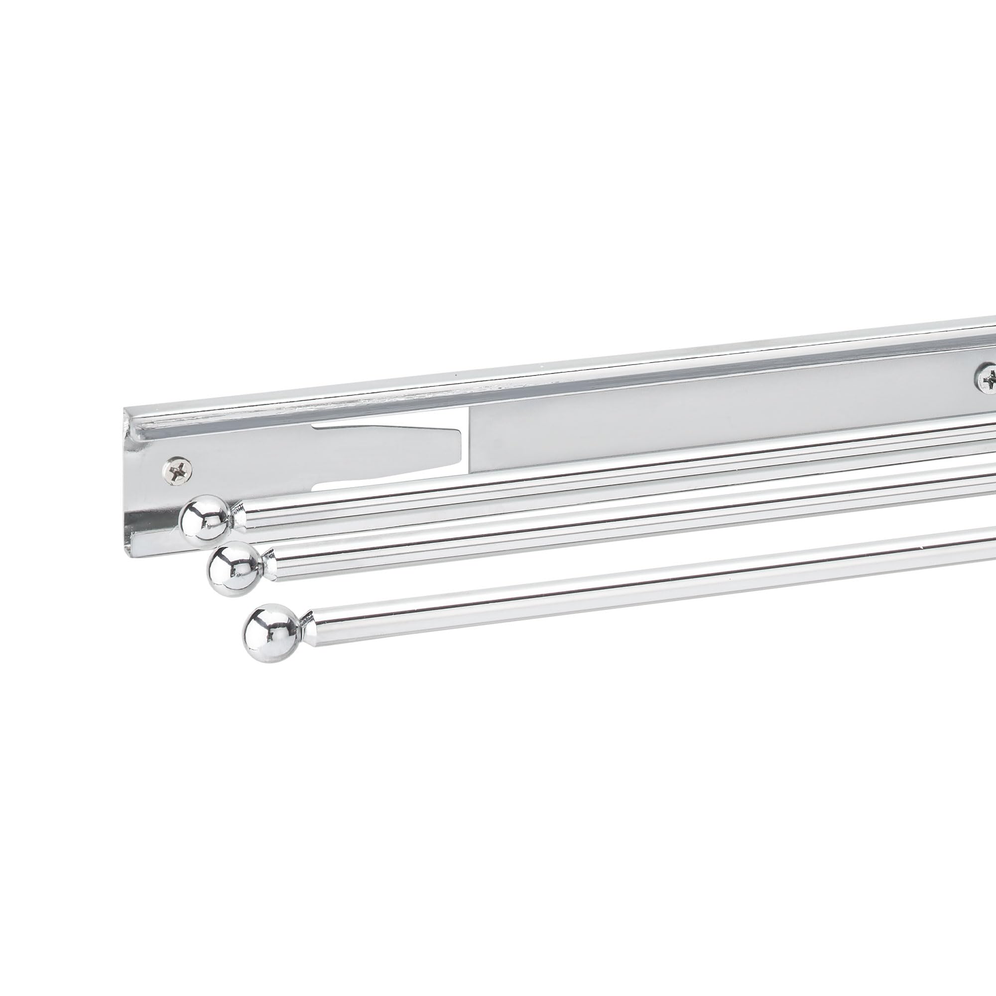 Rev-A-Shelf Under Sink Hand Towel Holder For Kitchen And Bathroom Cabinets, Pullout Extension 3 Prong Wire Dish Rag Rack Hanger,