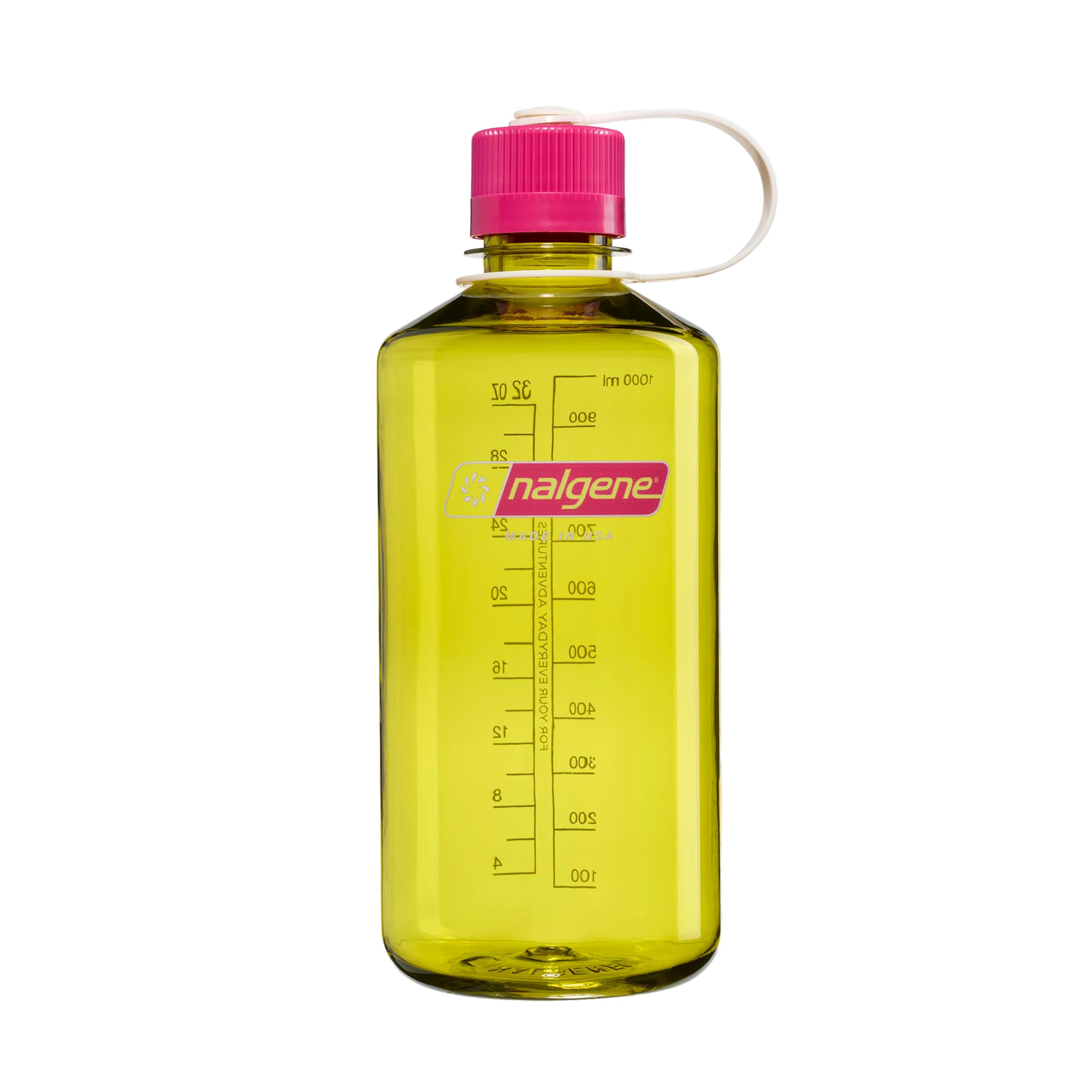 Nalgene 32 oz Narrow Mouth Water Bottle | BPA-Free, Durable & Leak Proof, Lightweight for Hiking & Gym - Thrill & Motion, Endive