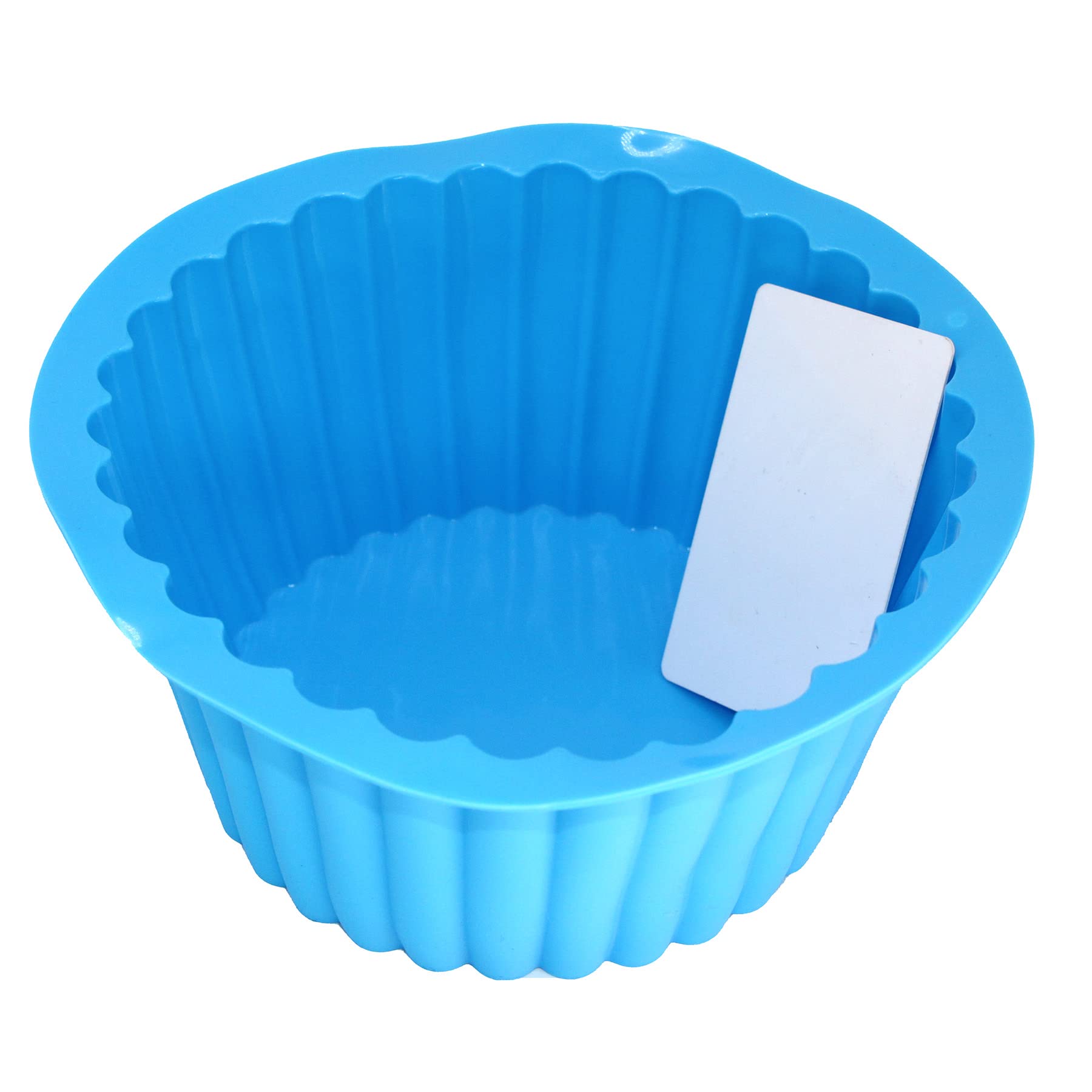 X-Haibei Giant Cupcake Pan Round Chocolate Cake Bread Bakeware Silicone Mold Top Dia. 7.8Inch,Bottom 5.3Inch, Height 3.5 Inch