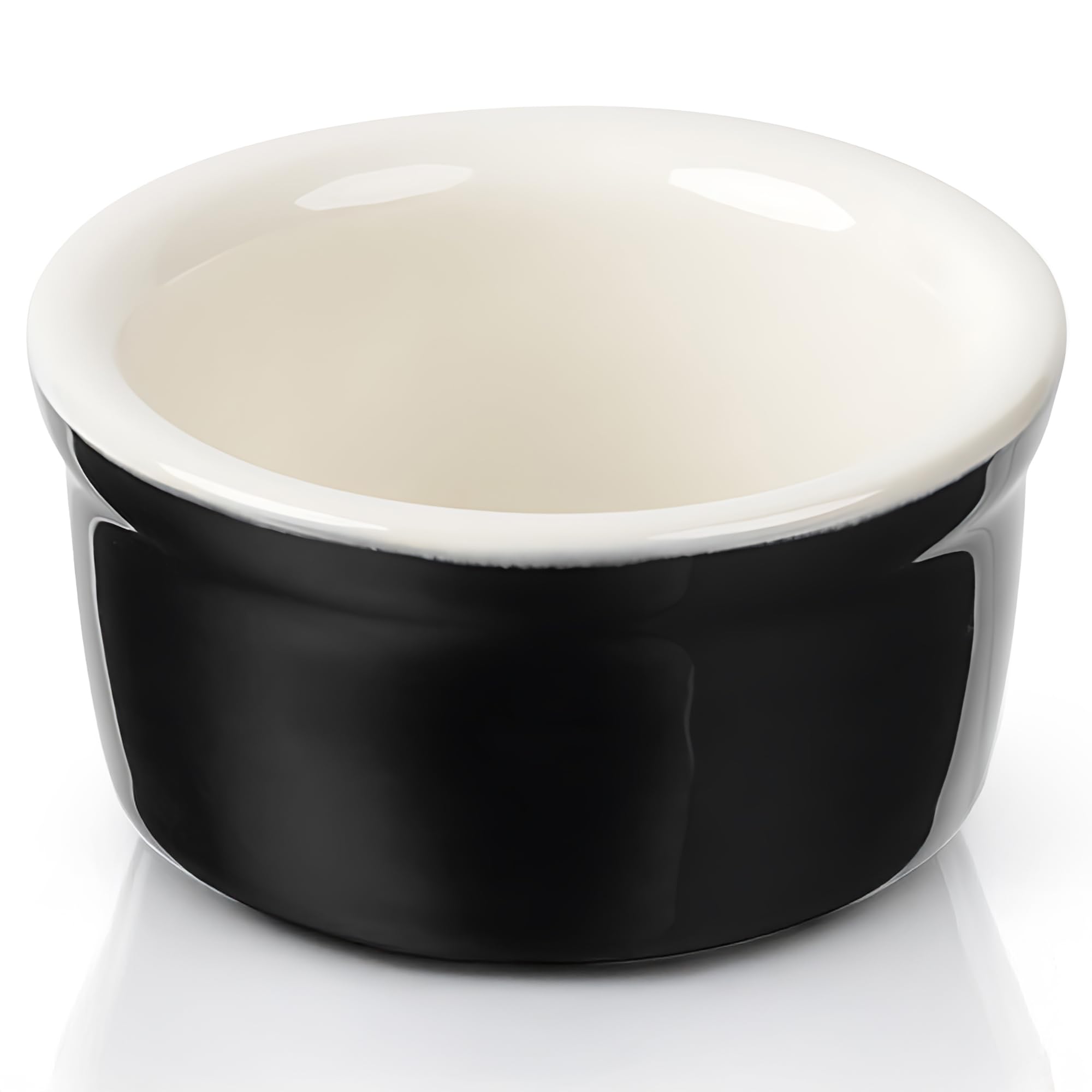 Tuxton China B4X-025 Ramekin, 2-1/2 Oz., 3'' Dia. X 1-1/2''H, Round, Microwave & Dishwashers Safe, Oven Proof, Fully Vitrified,
