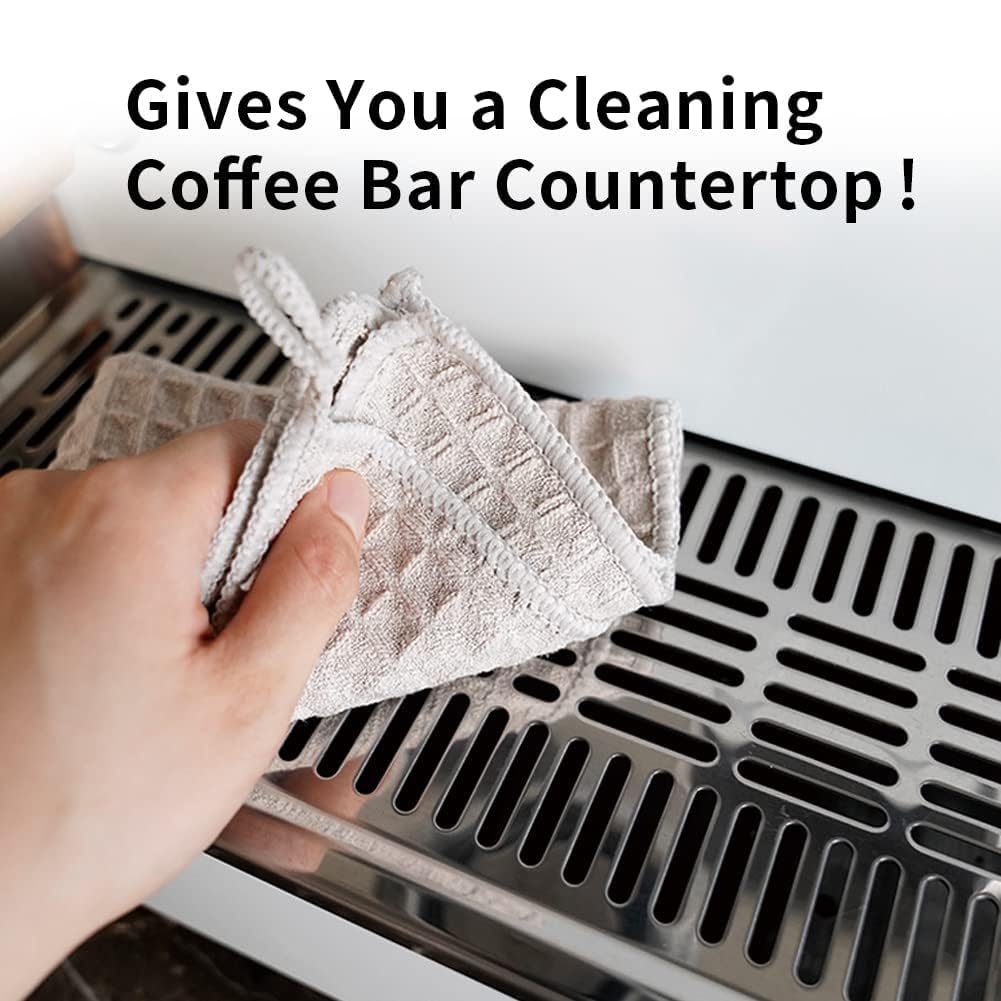 Watchget Barista Microfiber Cloths - 4 Pack (12''X12'') Professional Cleaning Towels For Espresso Machines, Steam Wands & Counte