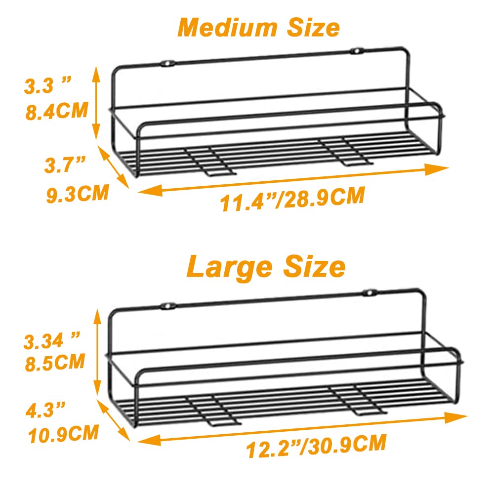 WEJIPP Spice Rack Holders Organizer for Wall Mount,Hanging Spice Shelf Storage Racks Seasoning Organizer Extra Storage for Kitch