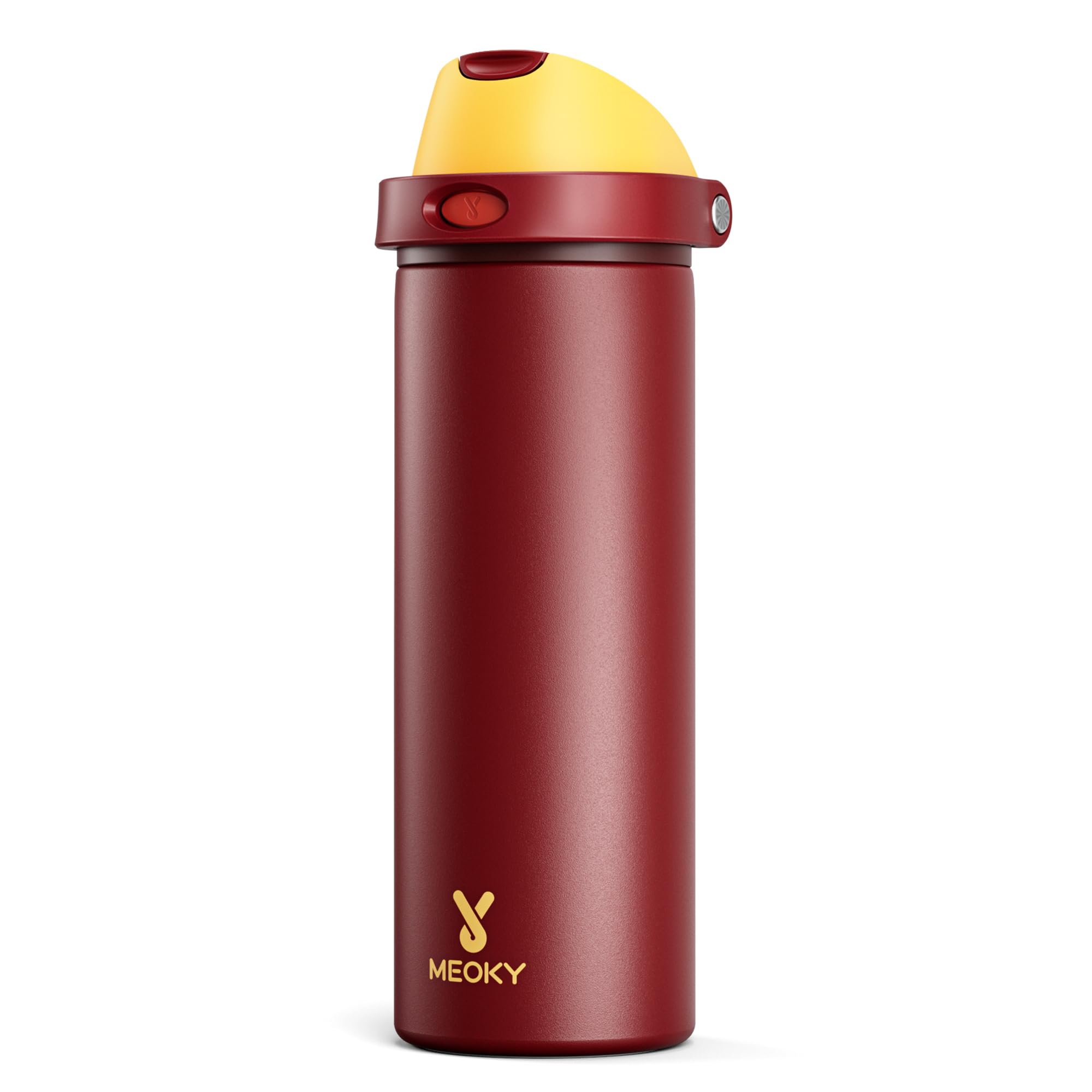 24 oz Insulated Water Bottle for Women: Meoky Stainless Steel Water Bottle with Straw and Spout Lid - Leak Proof, Cold for 24 Ho