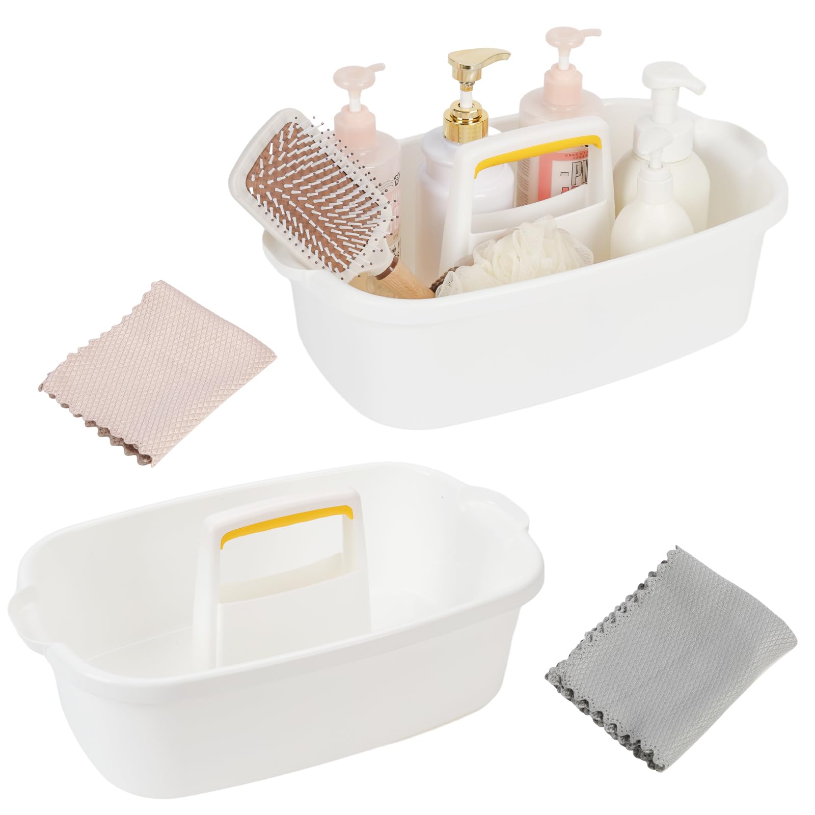 Whalegend Shower Caddy Plastic Portable Basket Storage Organizer with handle,Bath Caddy Tote,Cleaning Supply Organizer,Cleaning 