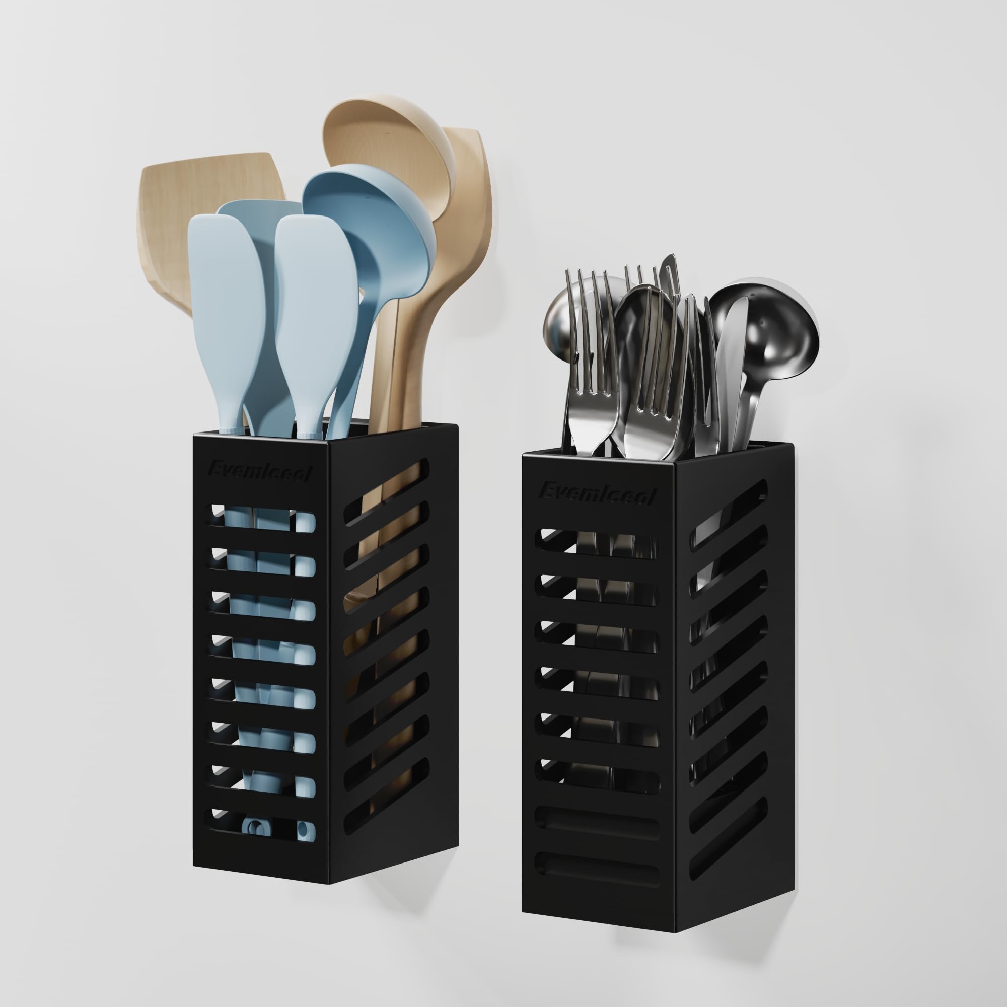 Evemlceol Magnetic kitchen Utensil Holder 2 pack HeightAdjustable Design