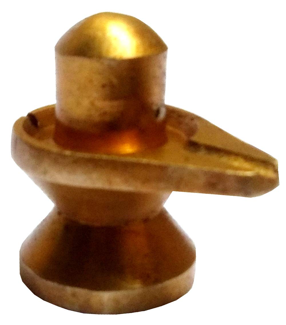 Purpledip Brass Sivaling: Mini Statue for Home, Car or Office (11829)