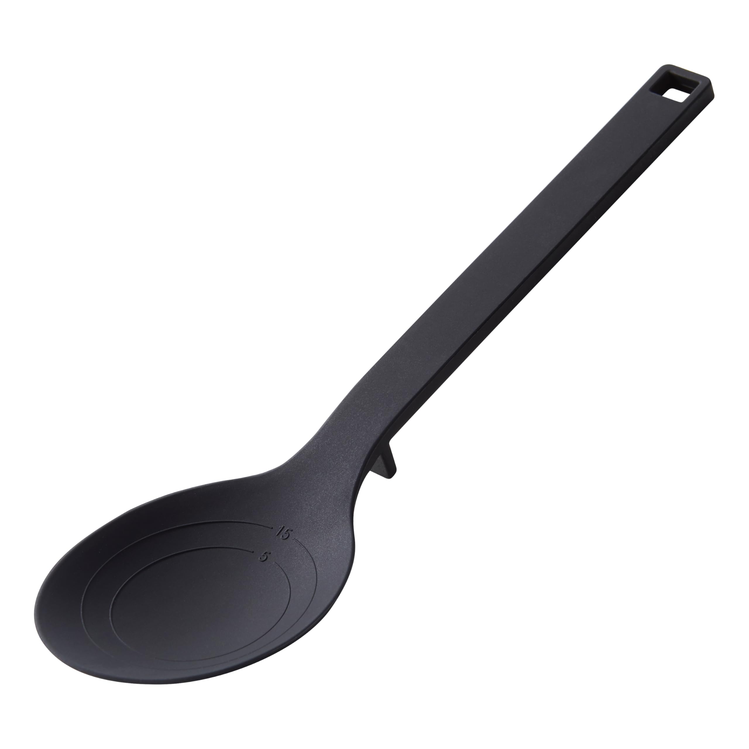 Yamazaki Home Tower Silicone Kitchen Spoon, Hygenic With Integrated Tool Rest, Floating Clean Design - Silicone