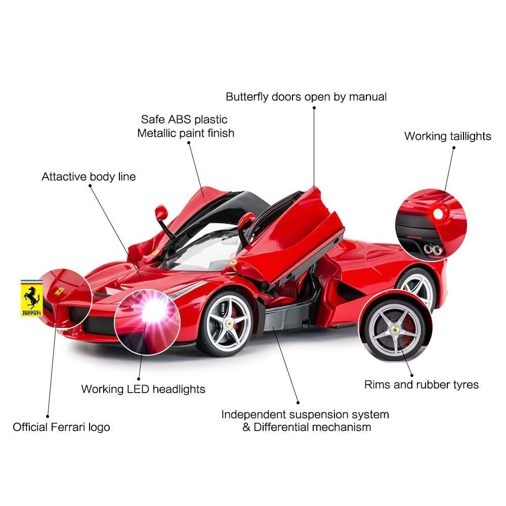 1:14 Rc Ferrari Laferrari Car W/Drift Function (Red)