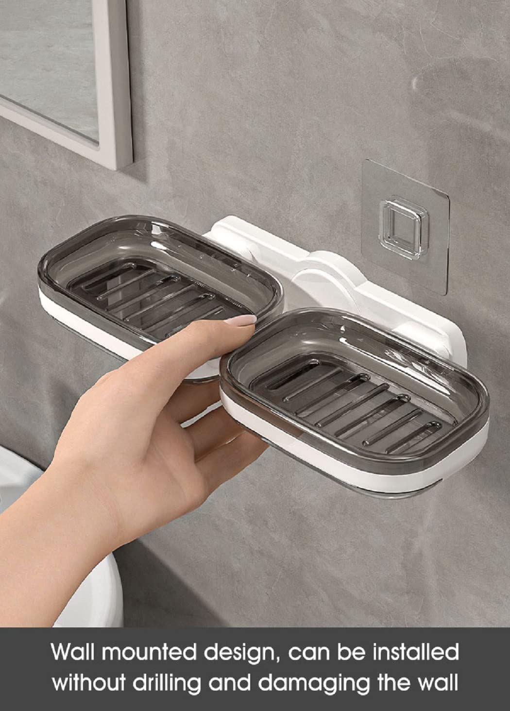 Tyzag Soap Holder For Bathroom, Soap Dish Holder, Soap Stand For Bathroom, Wall Mounted Stickable Self Adhesive Soapcase For Bat