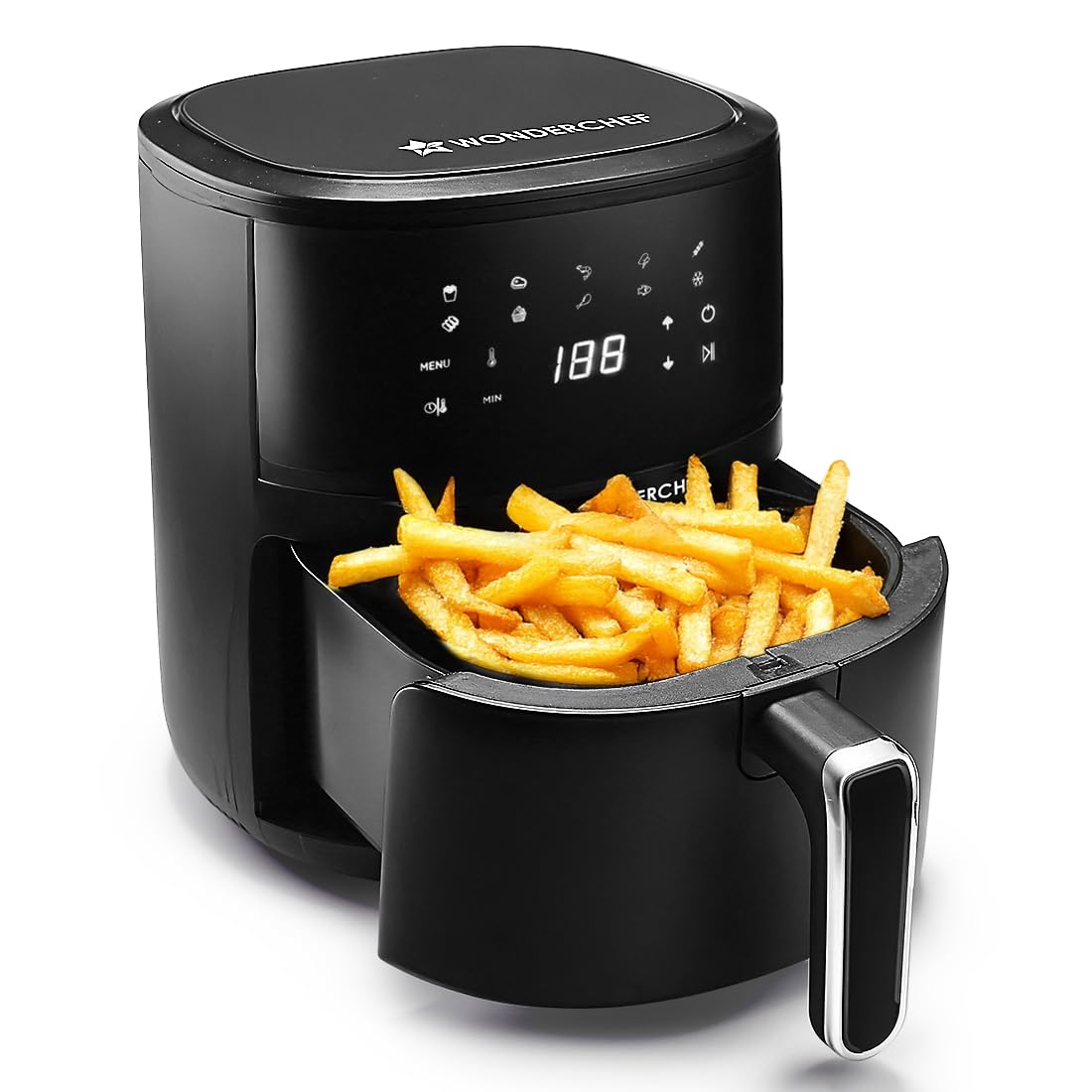 Wonderchef Neo Pro Digital Air Fryer | 4.5L | 1450W | Rapid Air Technology | 10 Pre-Set Functions | Temperature And Time Control