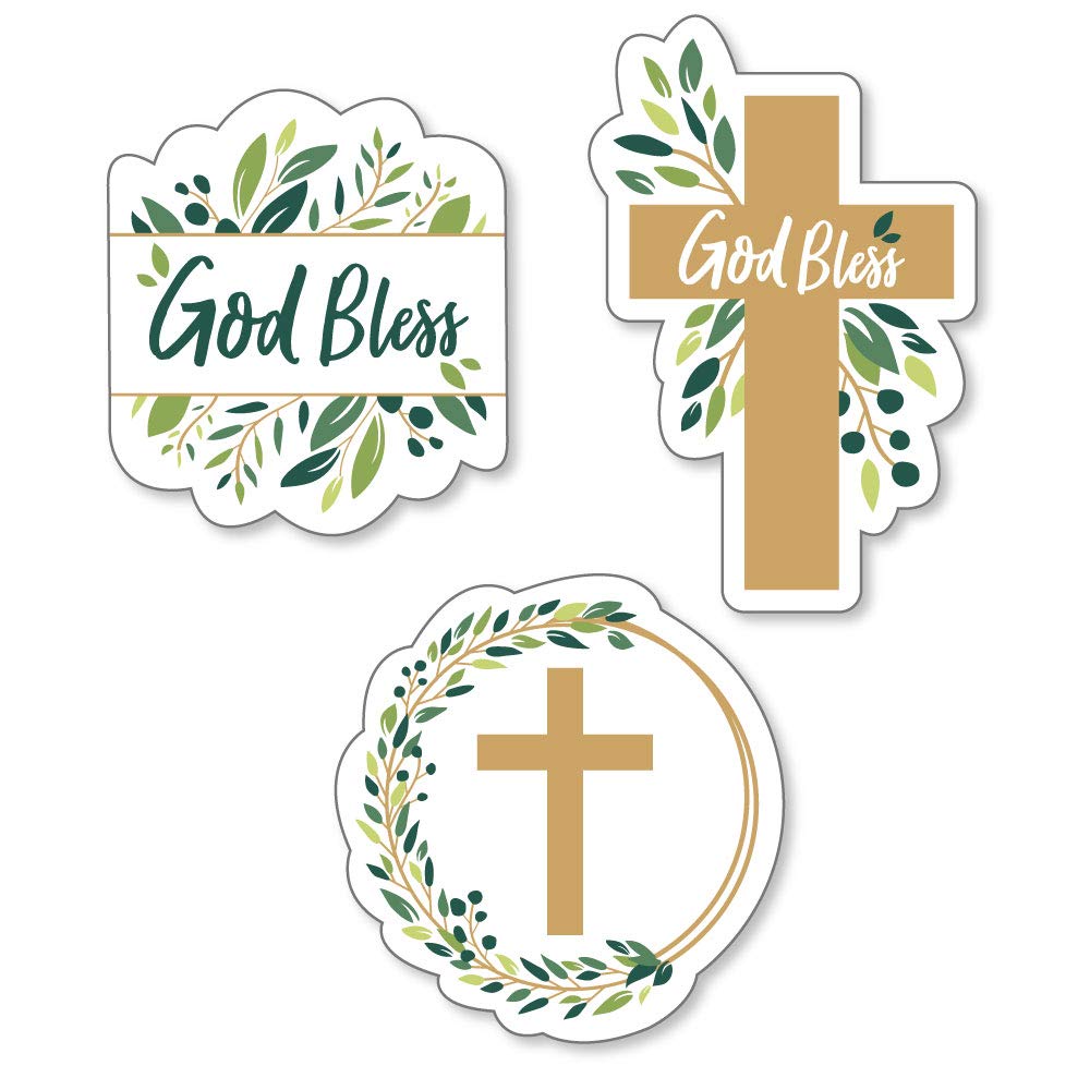 Big Dot Of Happiness Elegant Cross - Diy Shaped Religious Party Cut-Outs - 24 Count