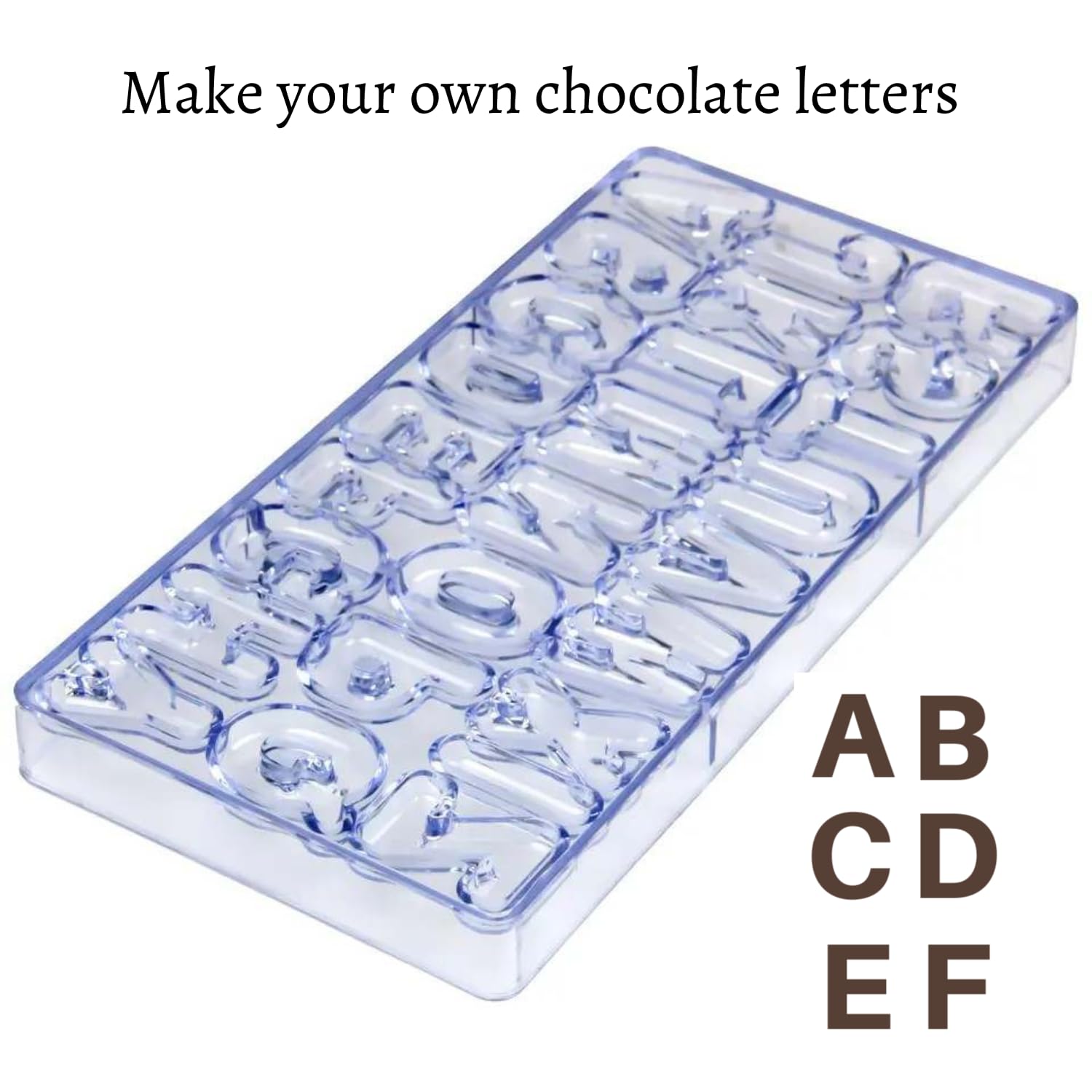Candymake Chocolate Letters Making Mold - Professional Candy Making Molds - Bpa Free - Make Your Own Chocolate Letters At Home O