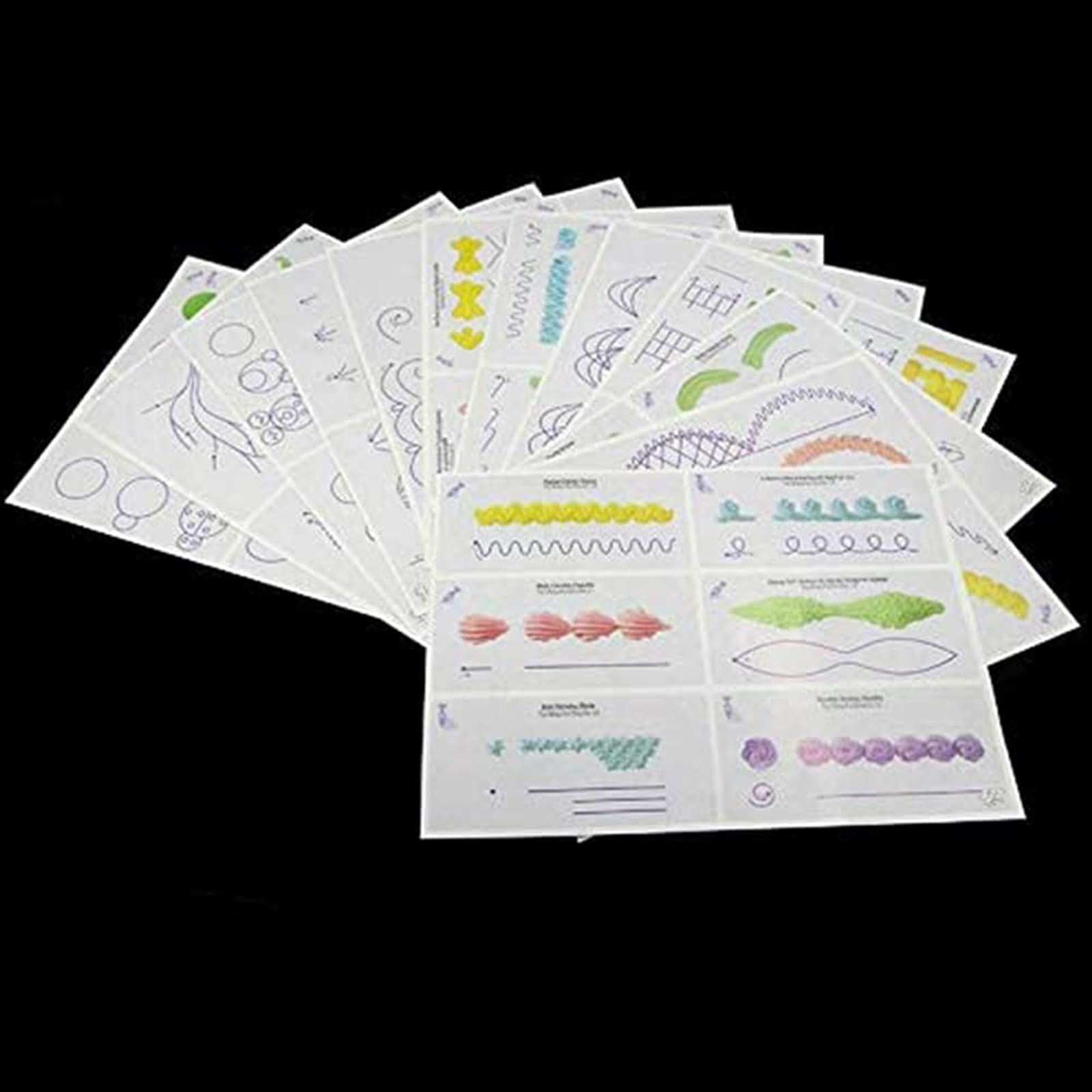 12Pcs Icing Piping Nozzles Practice Drawings Set - Unityown Cake Pastry Decorating Kit For Beginners - Piping Tips Set Gifts (Wi