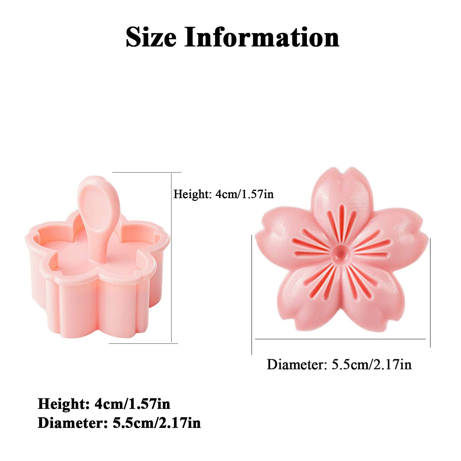 HAGBOU Cookie Press - 4 Styles Cherry Blossom Cookie Stamps, ABS Material, Pink, Model BAOHK03