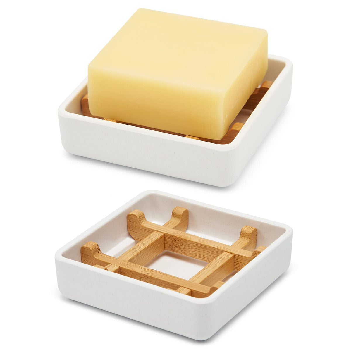 Bamboo Soap Dishes For Bar Soap Holders For Shower For Bathroom Sink Bulk Small Wooden Soap Tray Jabonera Pretty Neat Ventilated