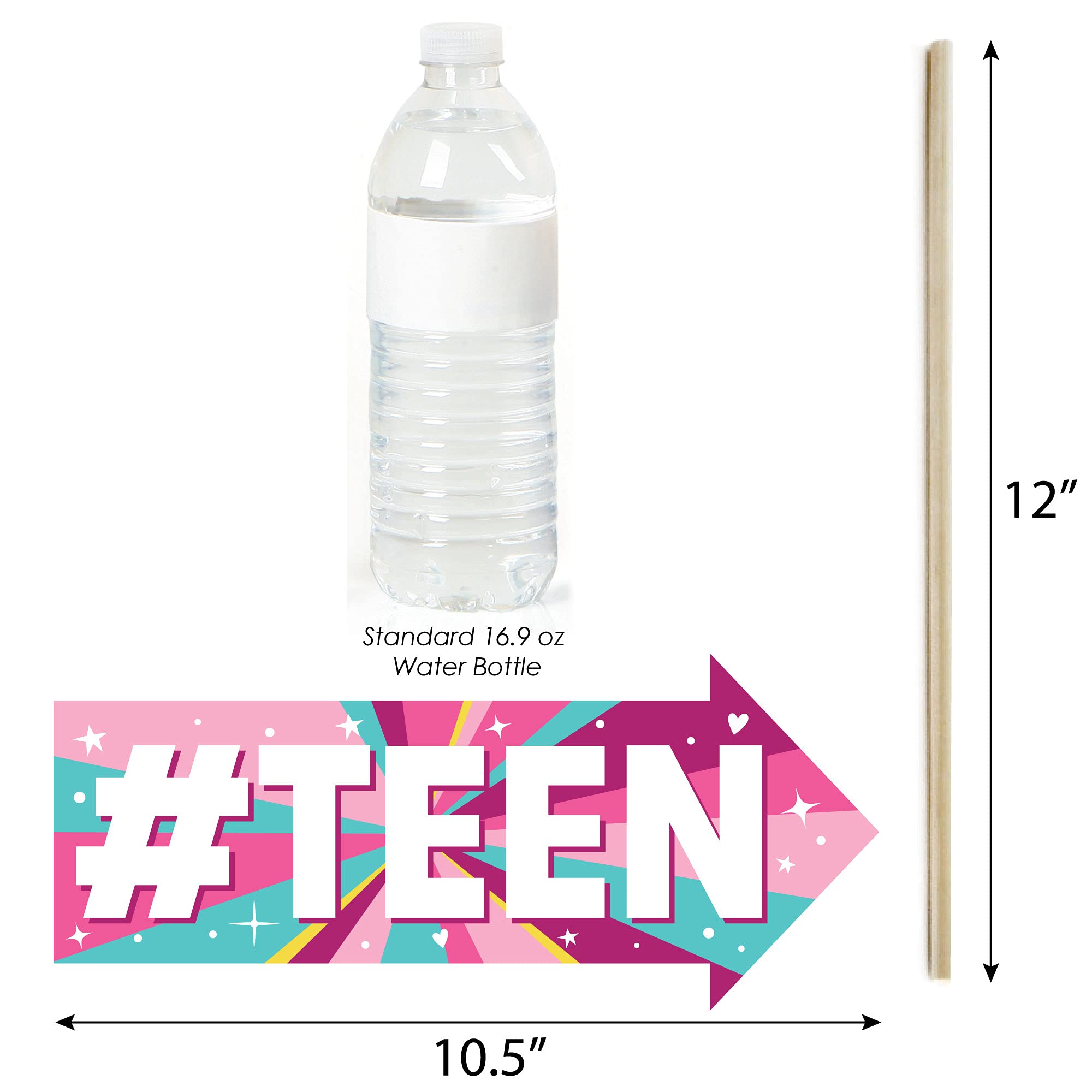 Big Dot Of Happiness Funny Girl 13Th Birthday - Official Teenager Birthday Party Photo Booth Props Kit - 10 Piece